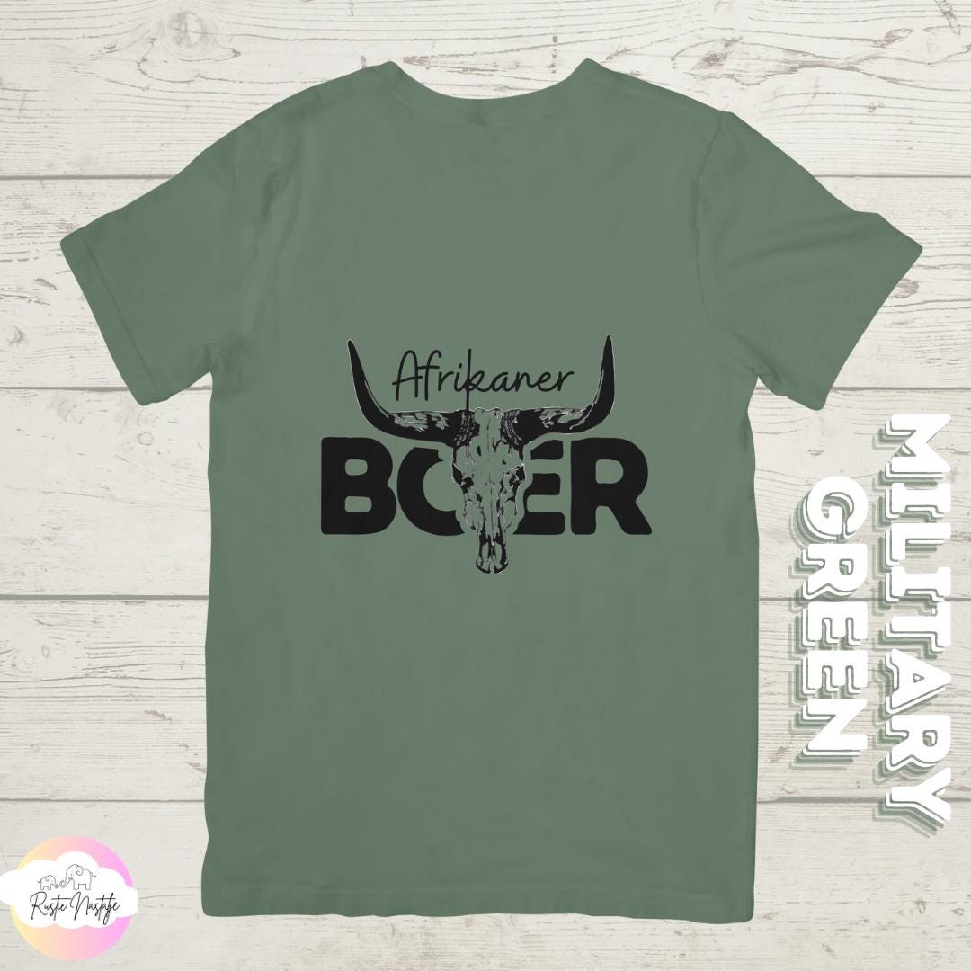 Afrikaner Boer T-Shirt: South African Heritage Bull Skull Graphic