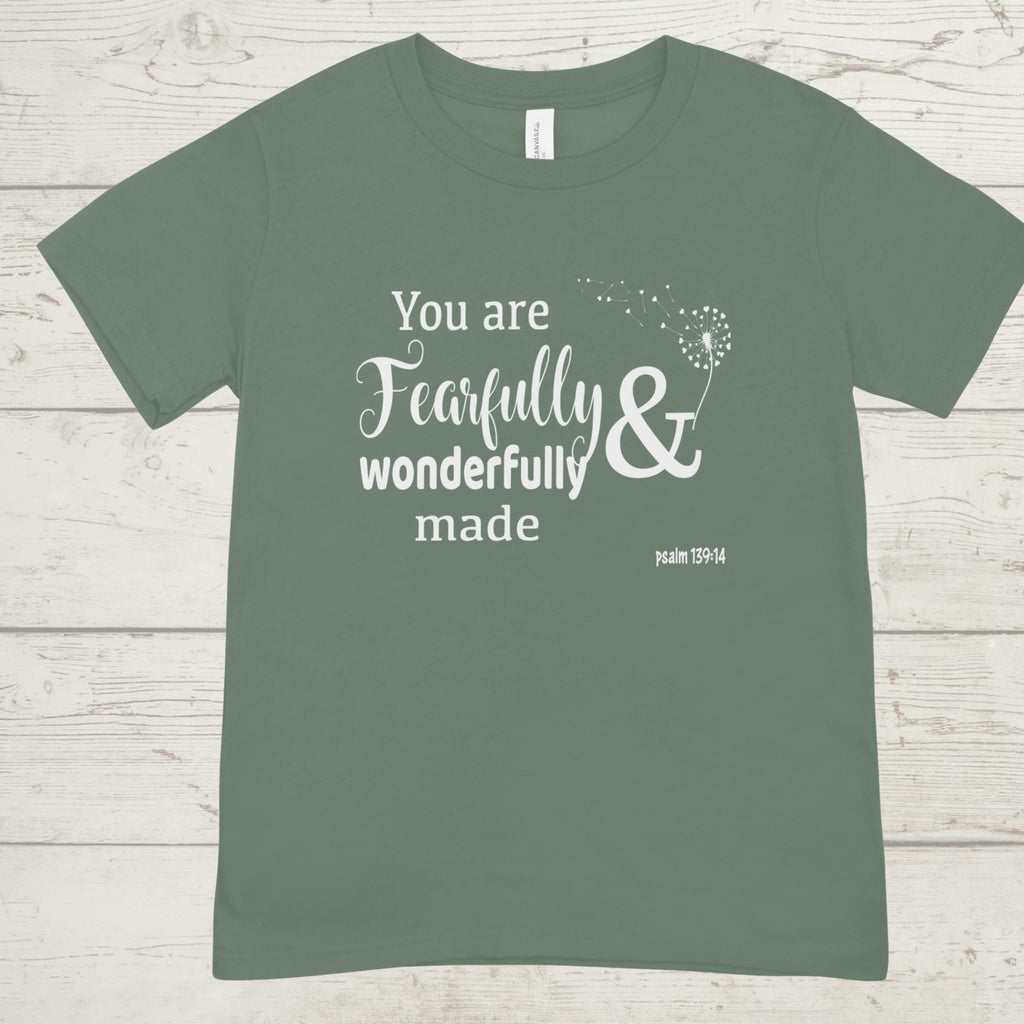 Psalm 139:14 Christian T-Shirt | Fearfully Wonderfully Made Tee