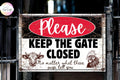 Personalized Farm Animal Gate Sign: Funny Distressed Aluminum Decor