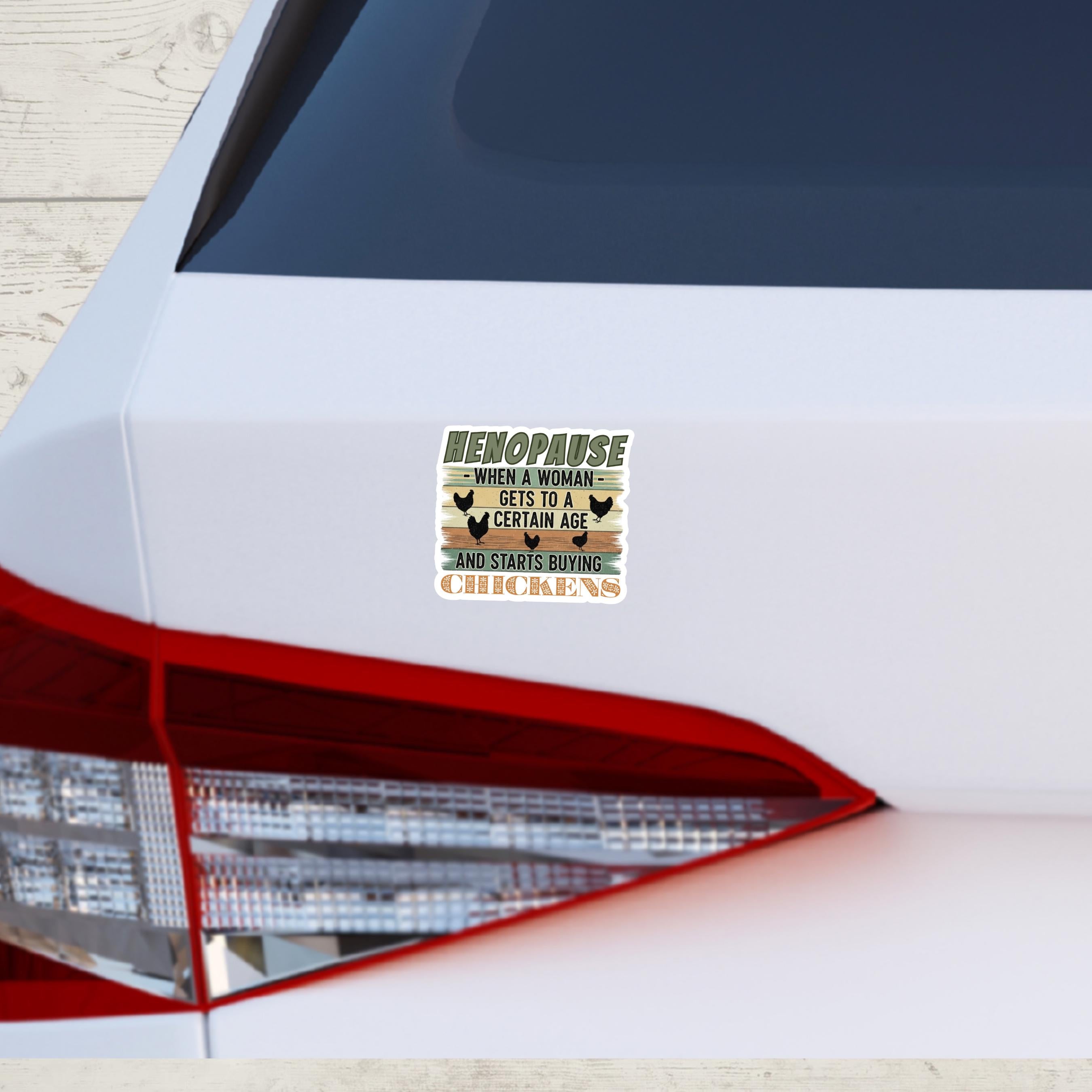 Henopaus Chicken Sticker: Waterproof Vinyl Decal for Laptop, Water Bottle