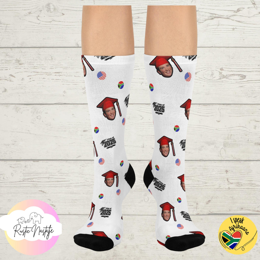 Personalized Graduation Socks: Custom Face Photo Gift