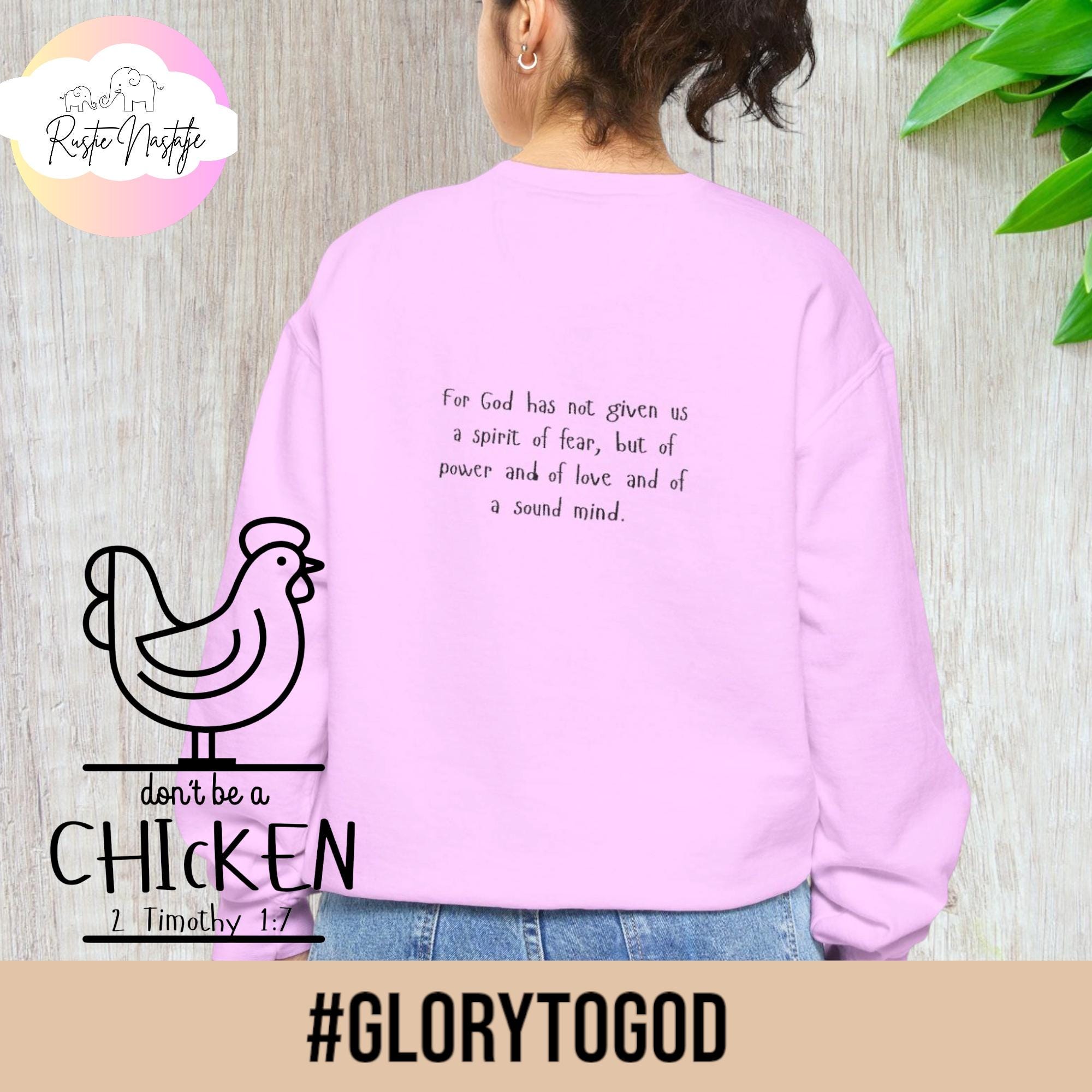 Chicken Christian Sweatshirt: Funny Retro Jesus Faith Gift