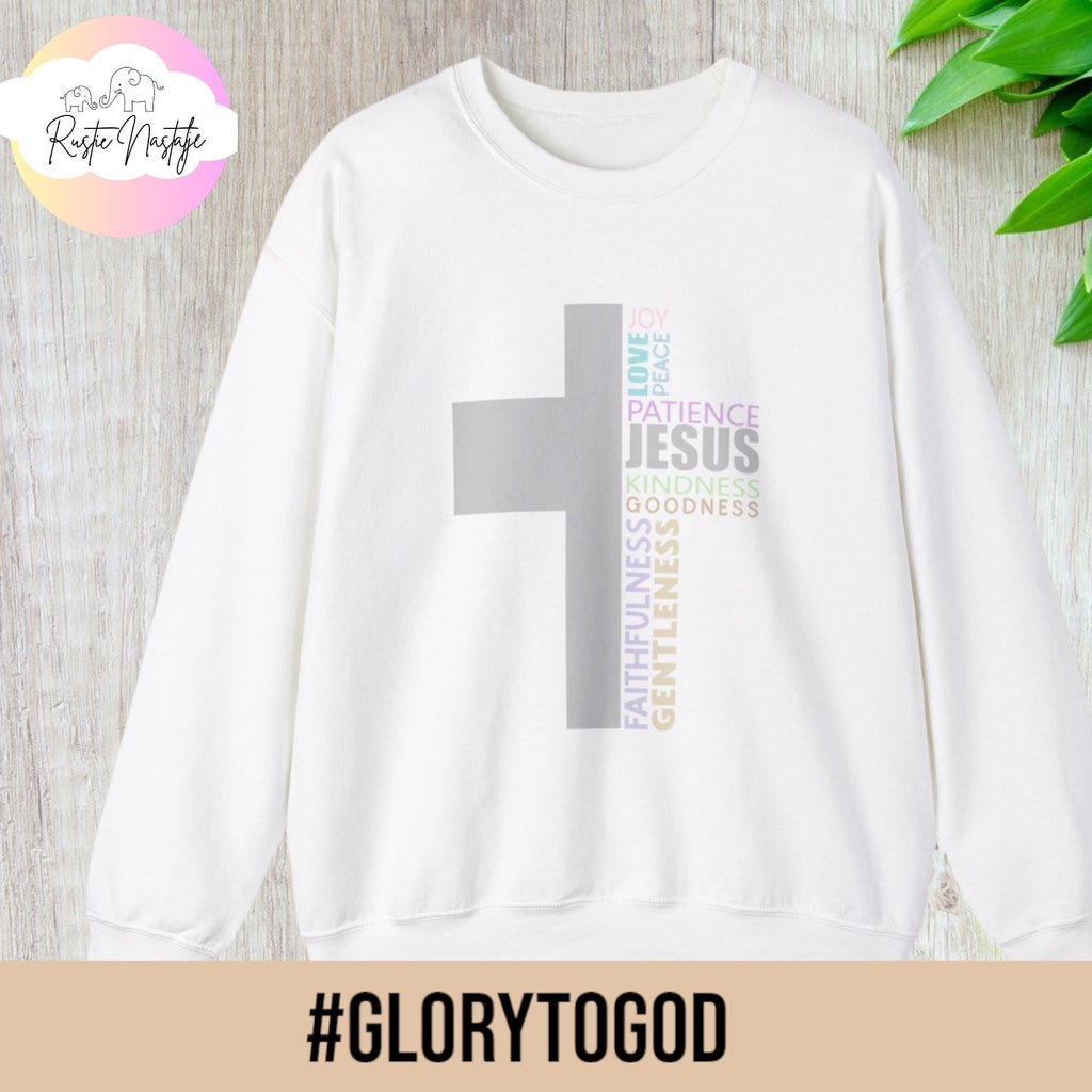 Fruits of the Spirit Cross Sweatshirt: Christian Apparel