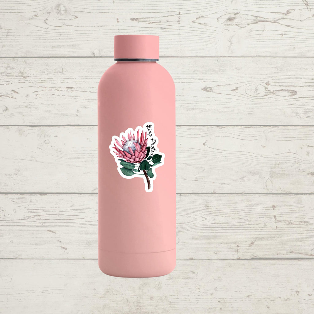 King Protea Sticker: Watercolor South African Flower Decal