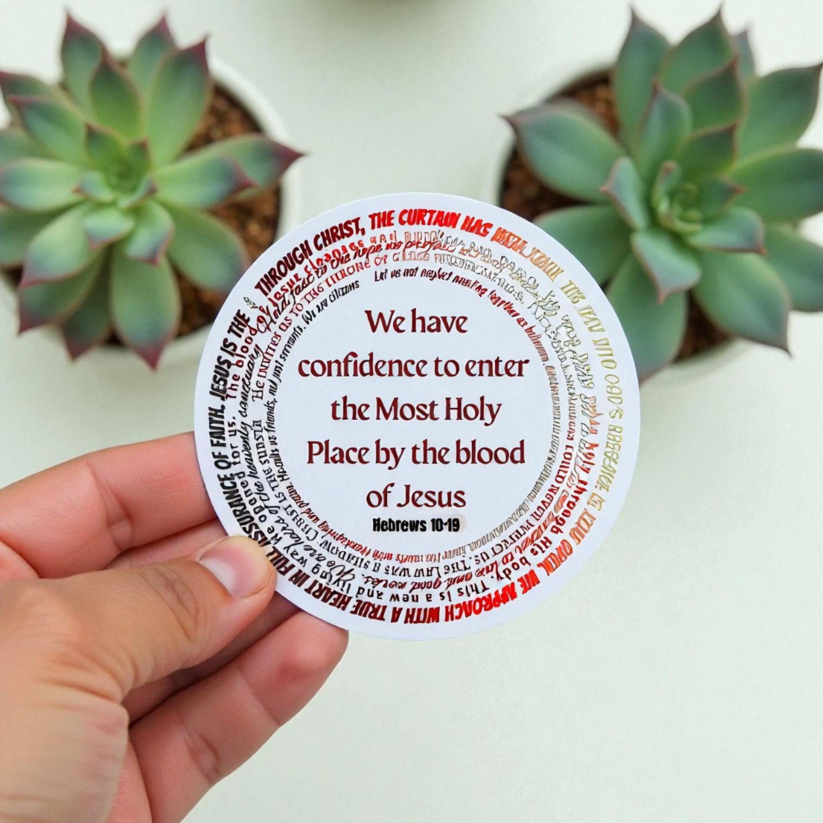 Hebrews 10:19 Scripture Sticker | Christian Faith Vinyl Decal