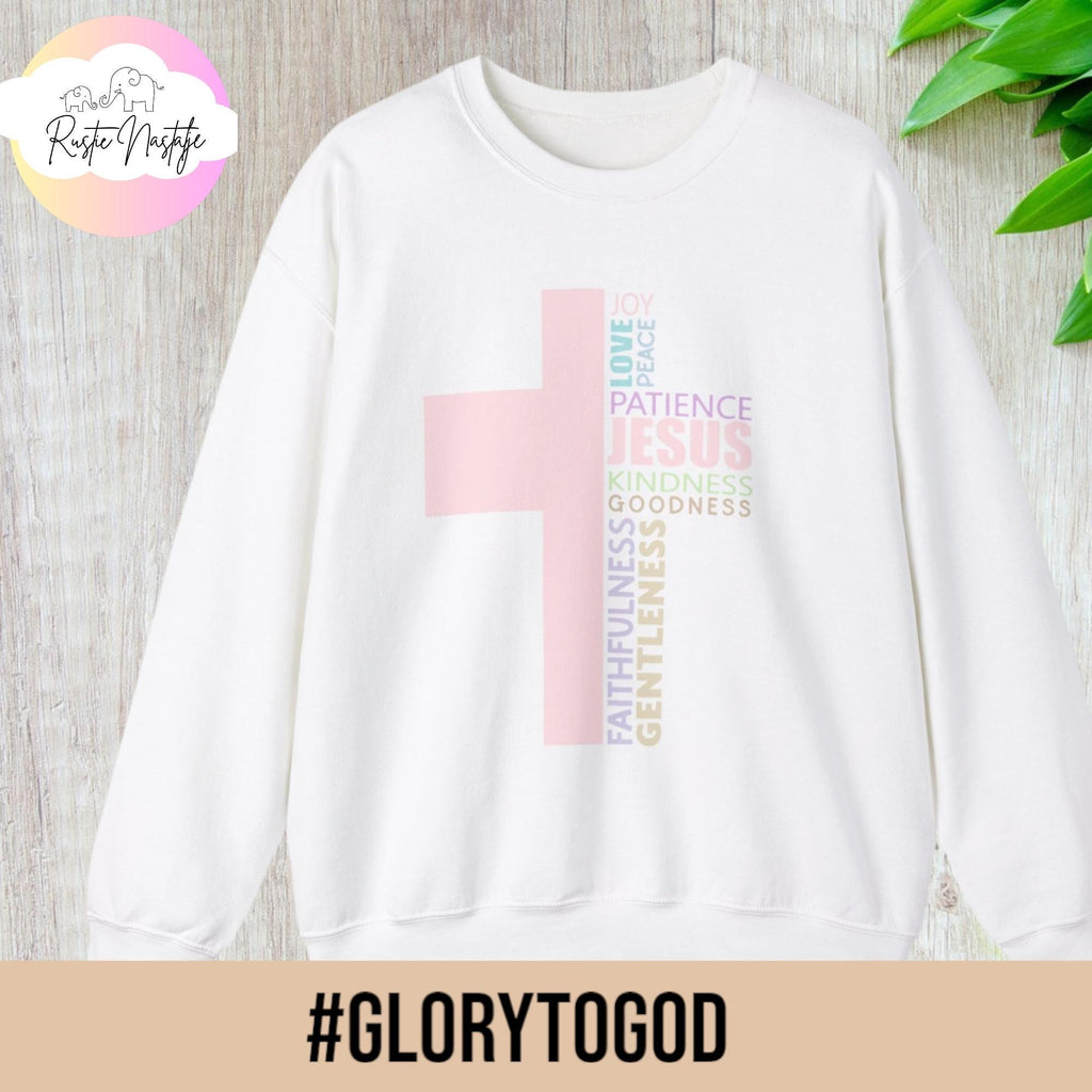 Fruits of the Spirit Cross Sweatshirt: Christian Apparel
