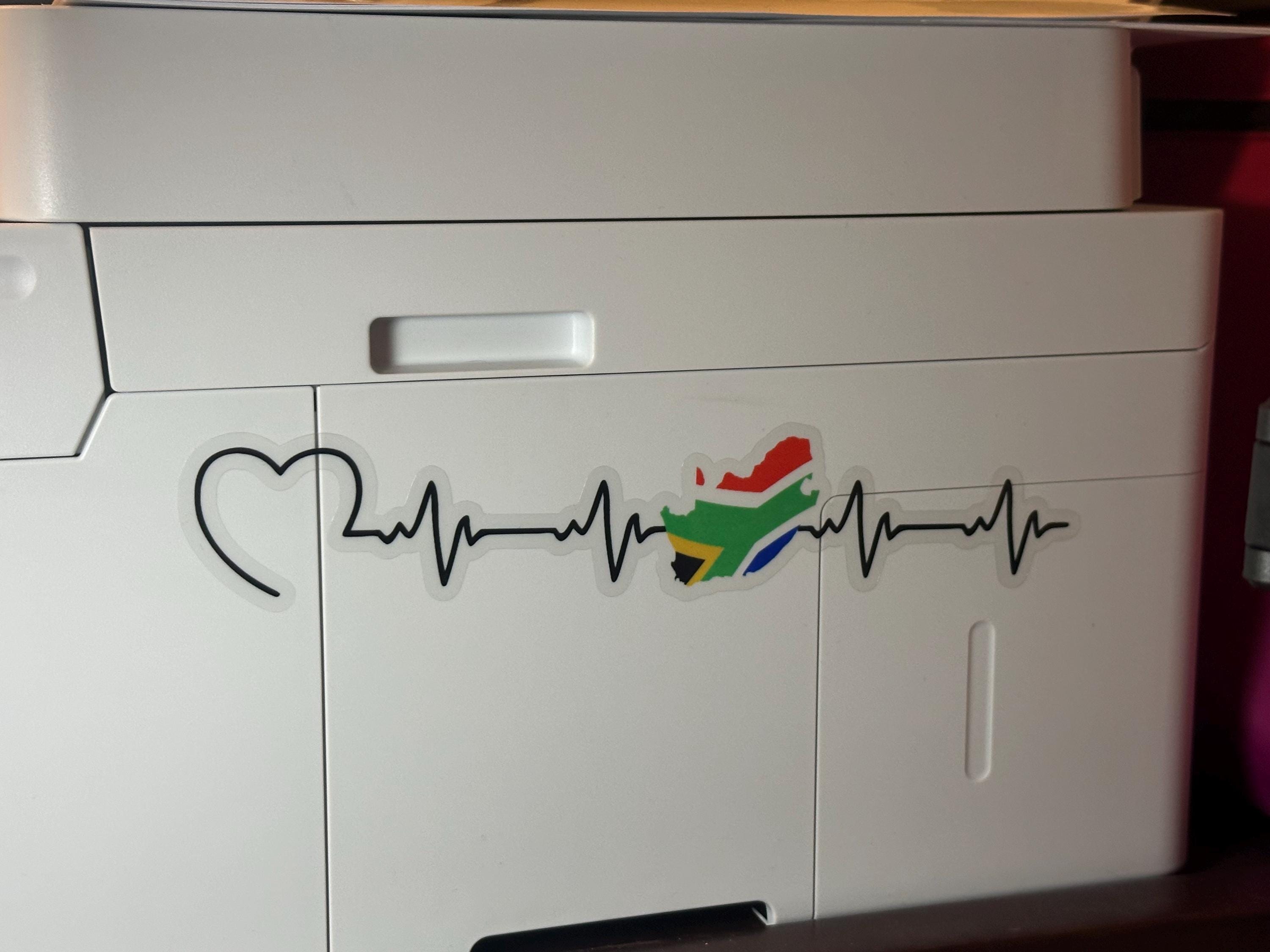 South Africa Heartbeat Car Sticker: SAFFA Pride Decal