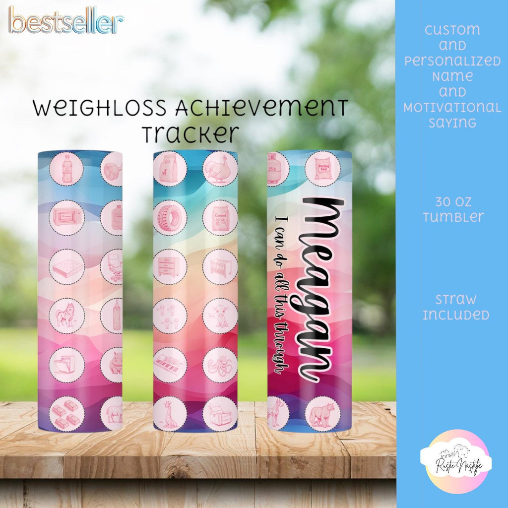 Weight Loss Tracker Tumbler: Personalized 30oz Stainless Steel Tumbler