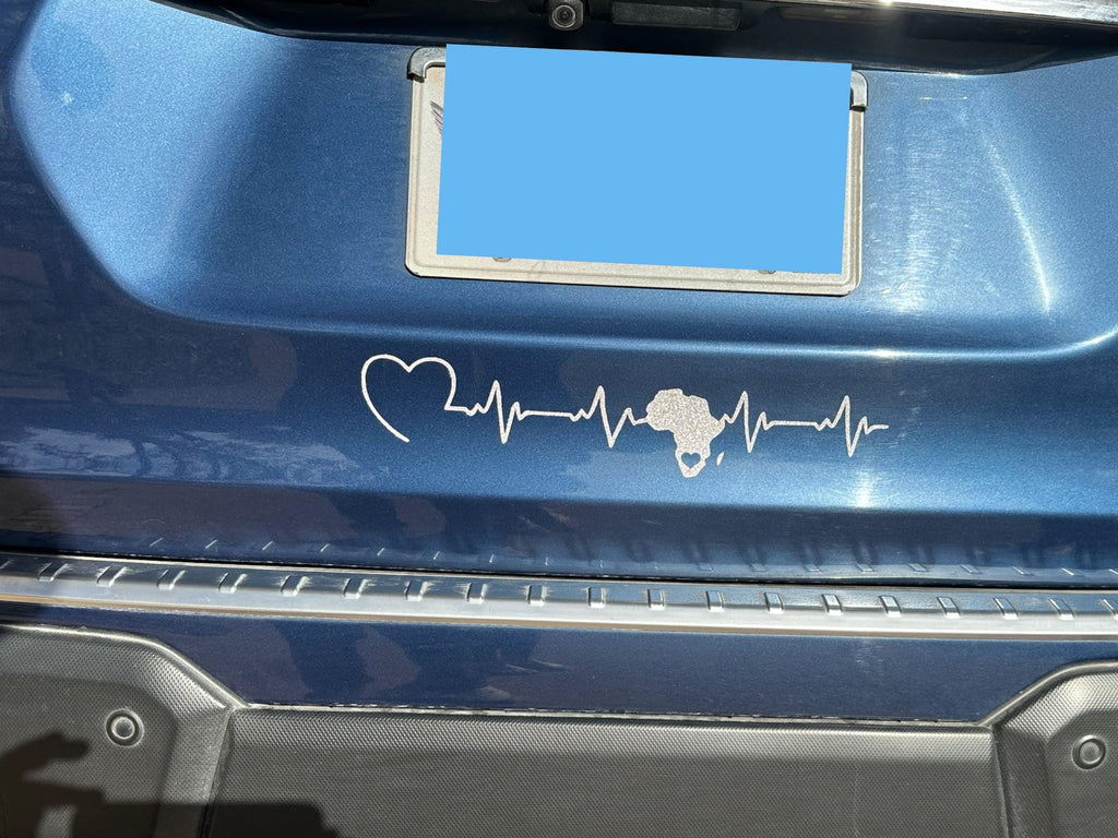 Africa Heartbeat Car Sticker: Love South Africa Vinyl Decal