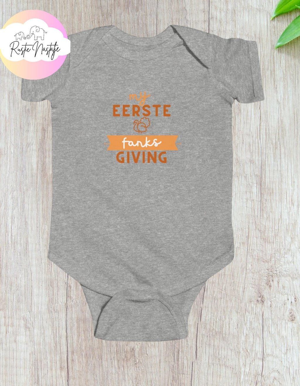 Afrikaans Thanksgiving Baby Onesie: South African Shower Gift