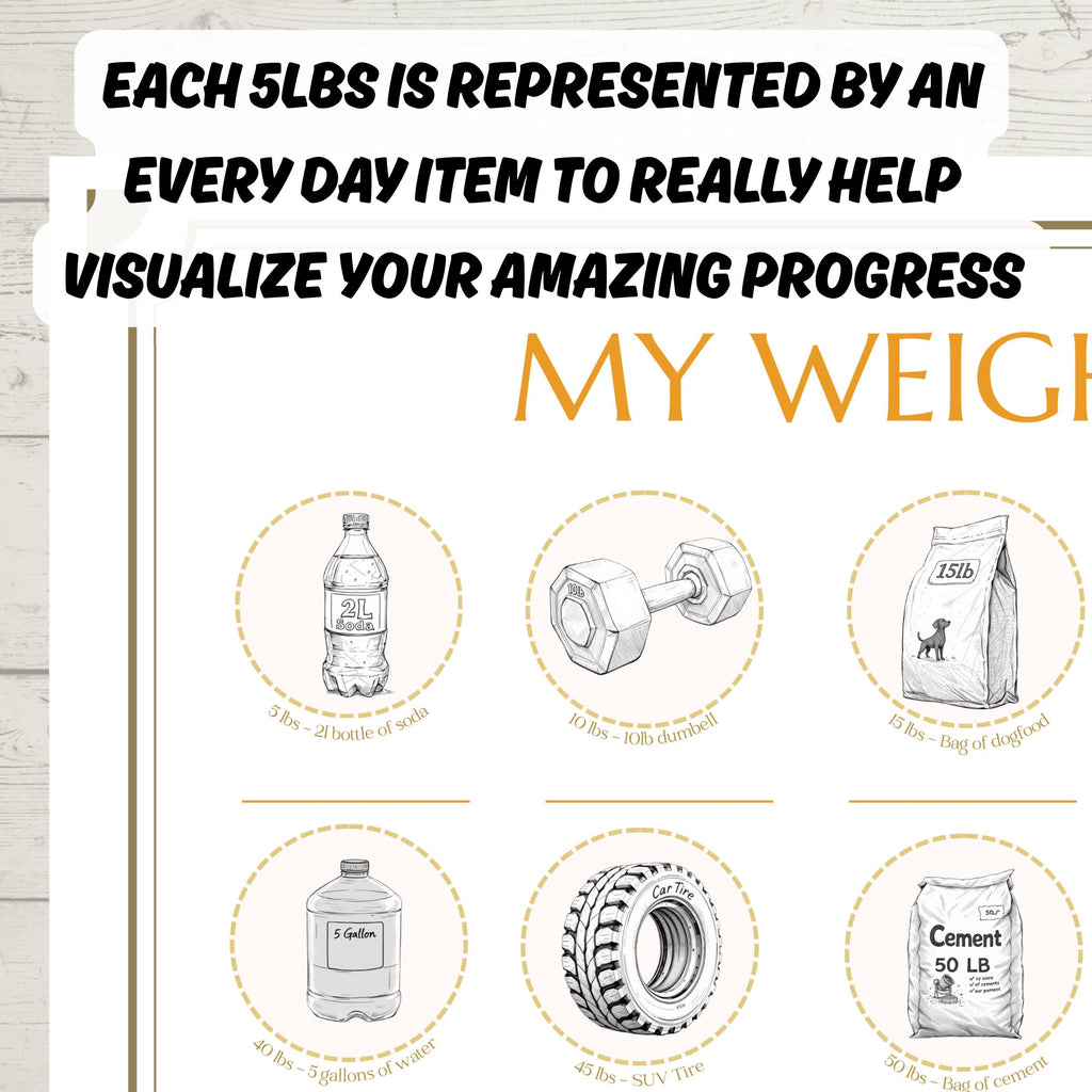 Diet Milestone Gift: Holographic Weight Loss Tracker and Stickers Set