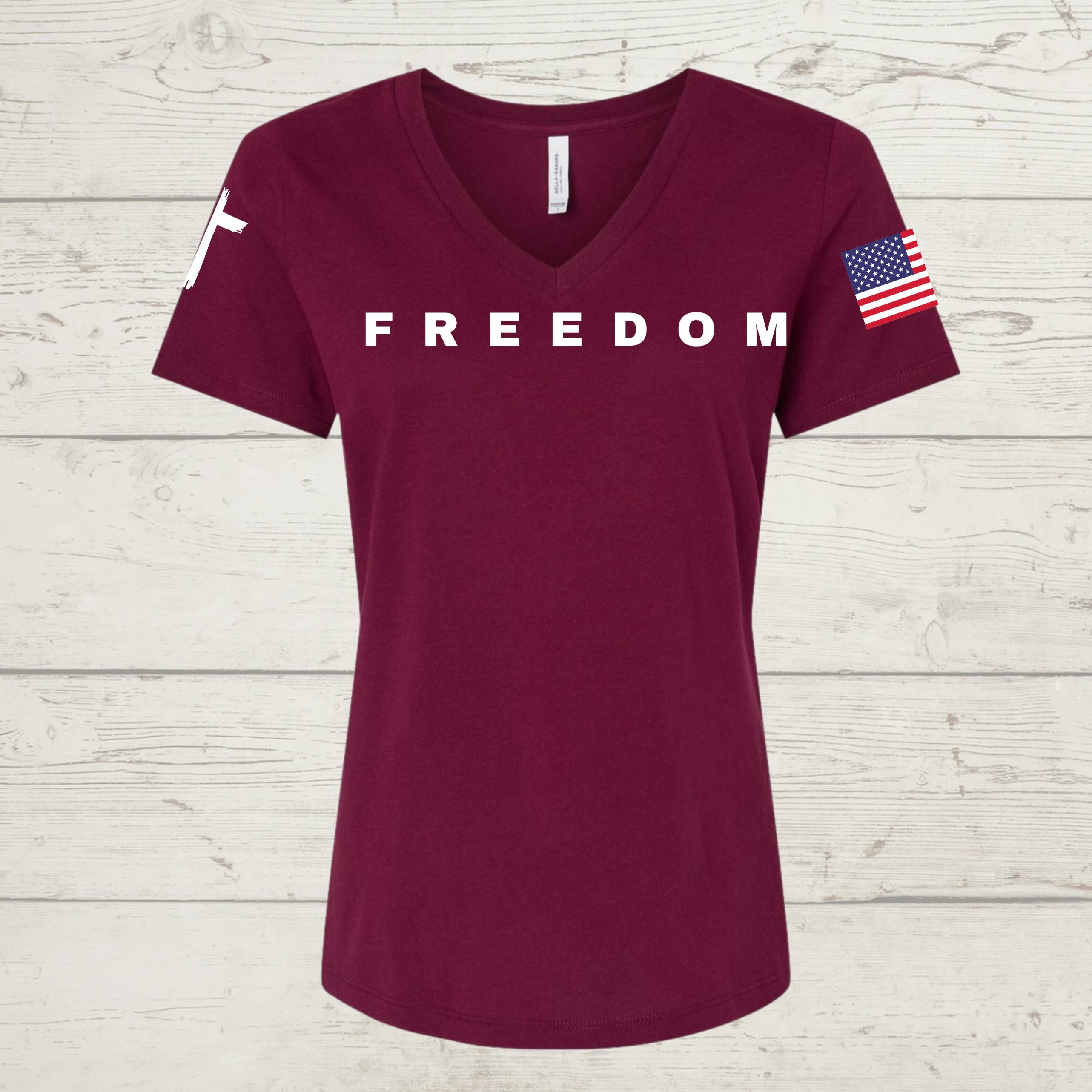 Christian Freedom T-Shirt: Patriotic Flag, Jesus Died Charlie Kirk