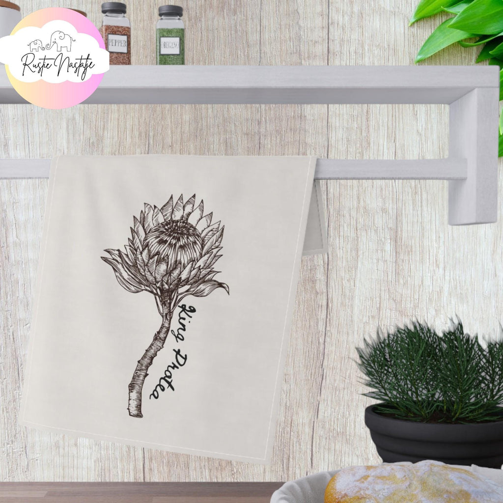 Protea Sketch Kitchen Towel: South African Floral Linens