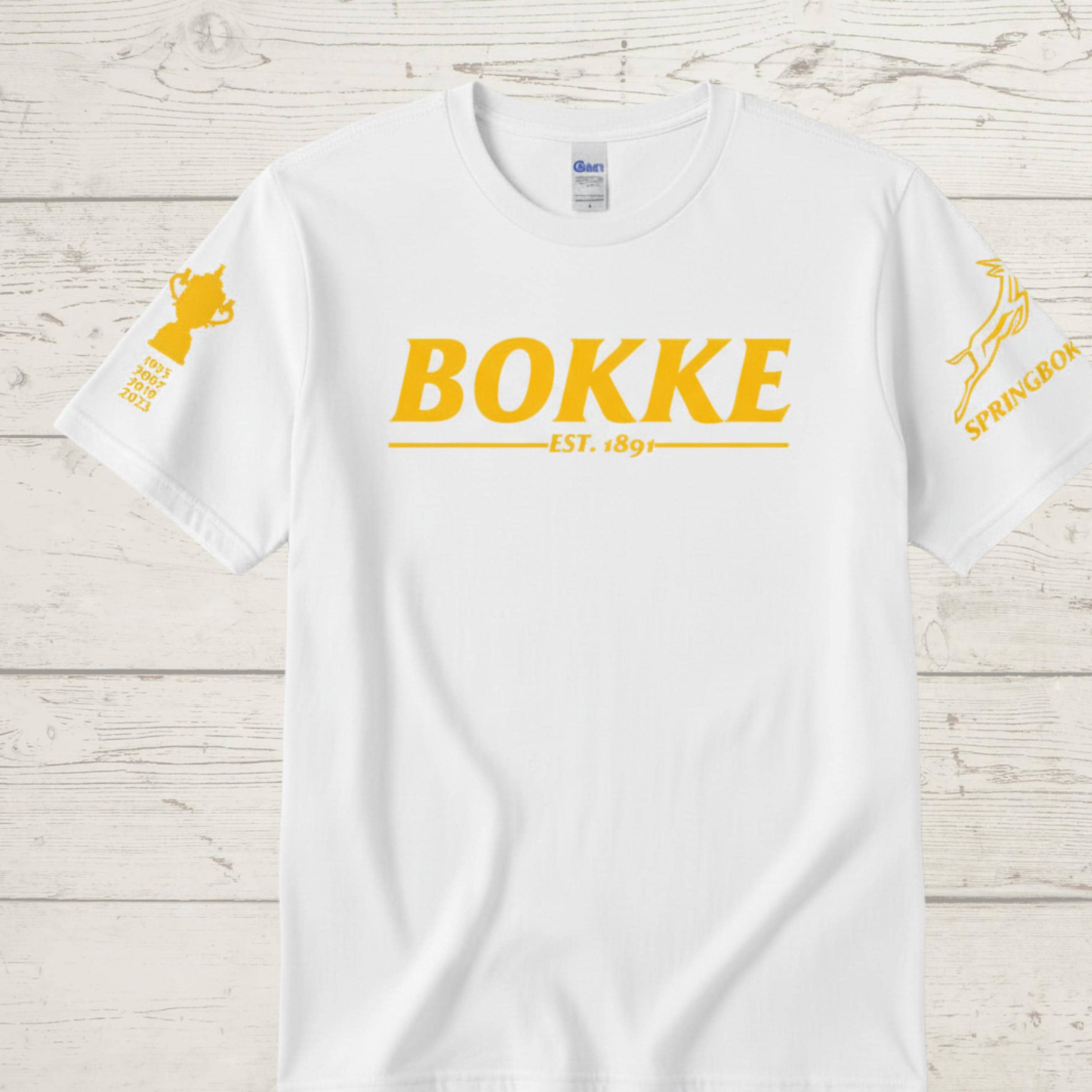 Springbok supporter Shirt, 2026 Rugby Tee, Bokke Game Day Apparel, South African Expat Gift, SA Fan T-Shirt, Green and Gold