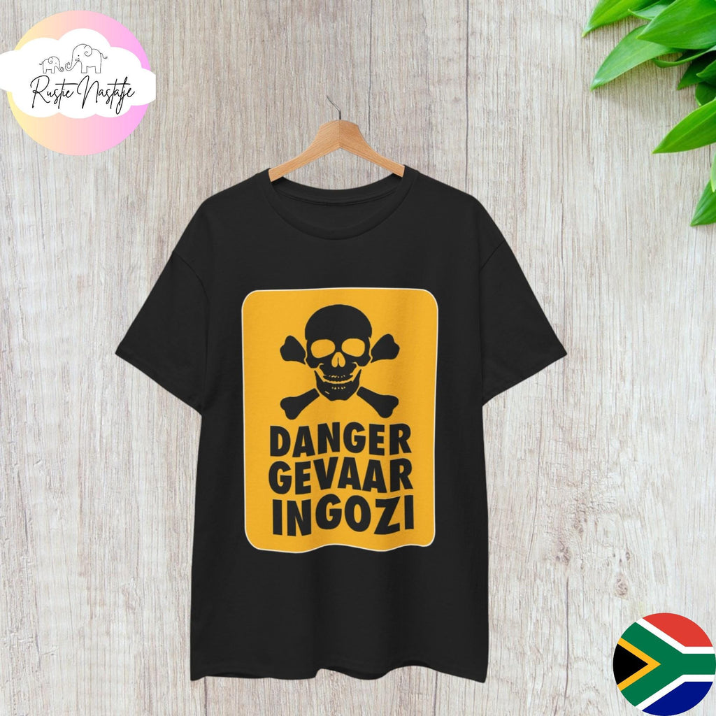 Danger Gevaar Ingozi T-Shirt: South African Warning Tee
