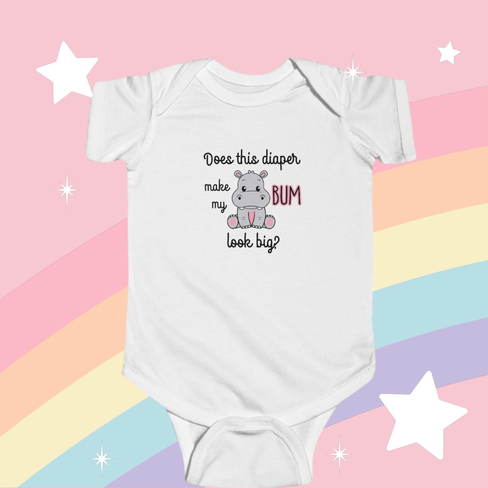 Hippo 'Big Bum' Baby Onesie, Funny Baby Shower Gift
