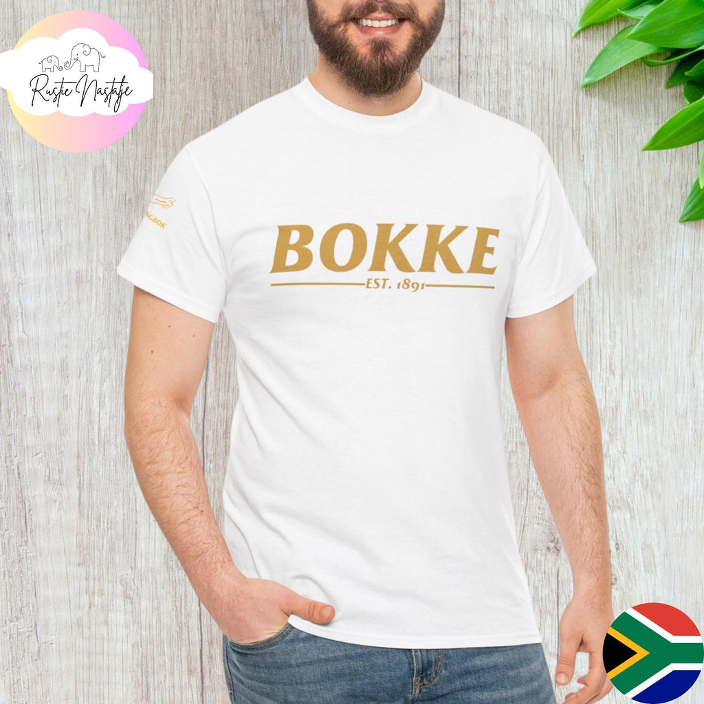 Springbok supporter Shirt, 2026 Rugby Tee, Bokke Game Day Apparel, South African Expat Gift, SA Fan T-Shirt, Green and Gold