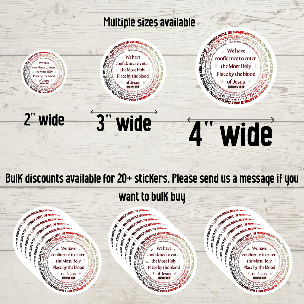 Hebrews 10:19 Scripture Sticker | Christian Faith Vinyl Decal