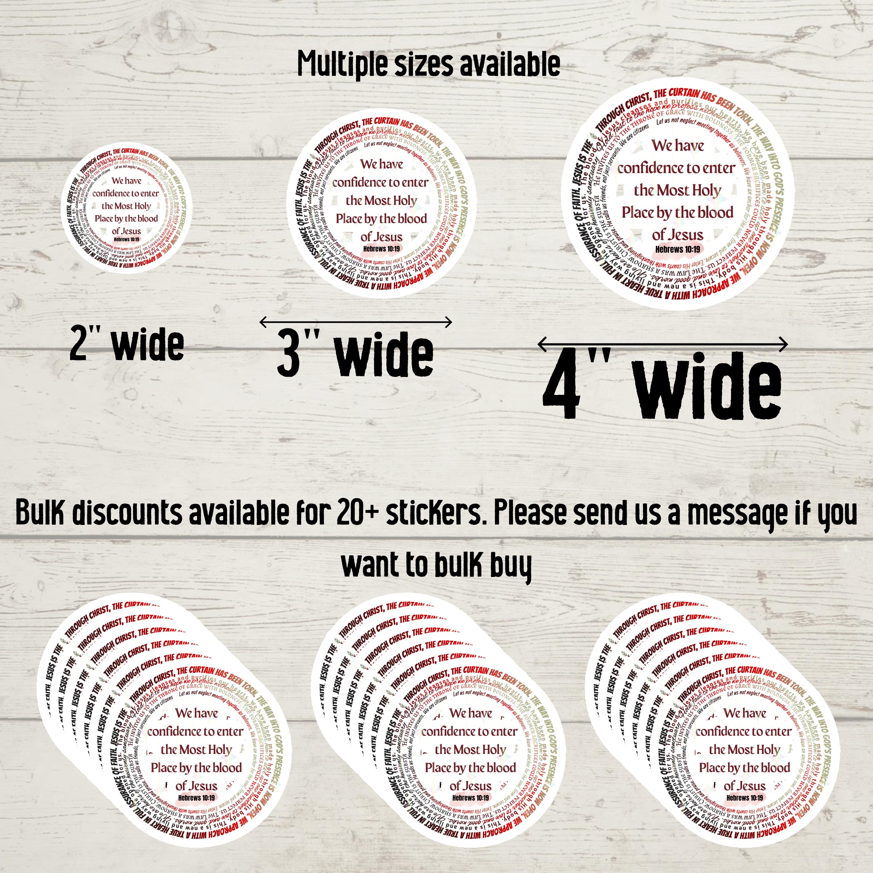 Hebrews 10:19 Scripture Sticker | Christian Faith Vinyl Decal