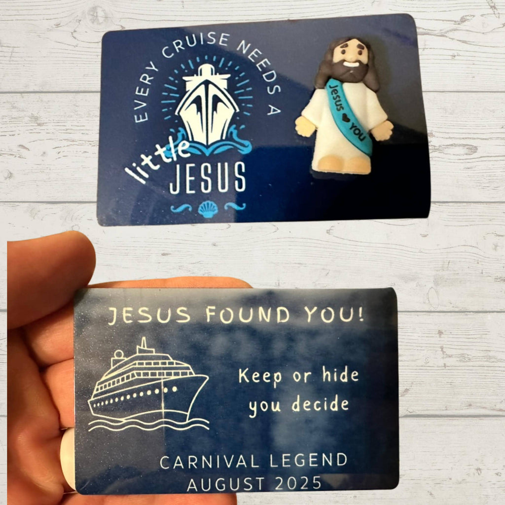 Cruise Duck Tag: Little Jesus Figurine, Personalized Cruise Gift