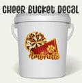 Custom Glitter Cheer Decal: Personalized Megaphone, Team Colors