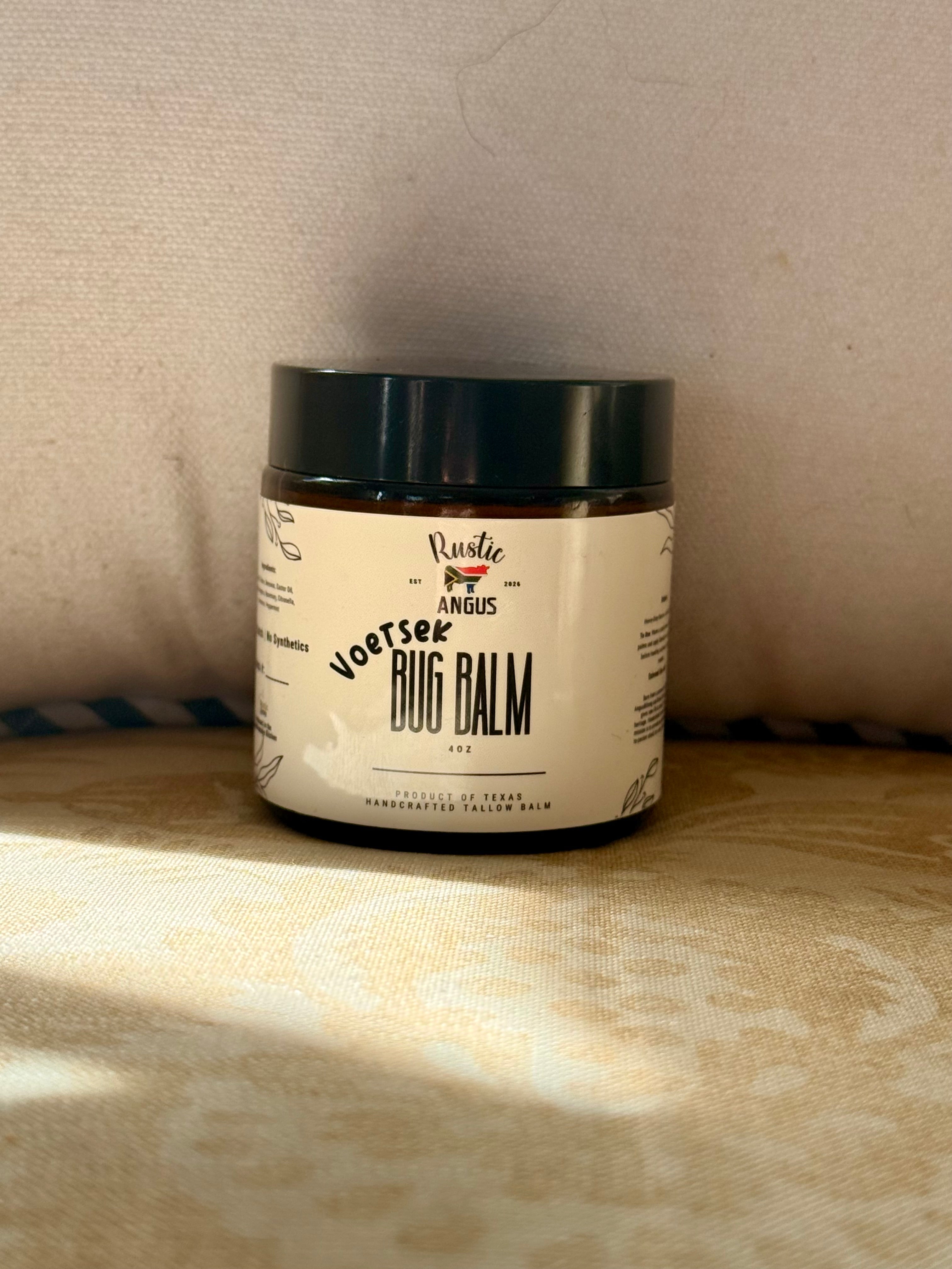 Voetsek Tallow Bug Balm - World’s Only Tallow-Based Repellent - Small Batch Heritage Angus - All Natural - Deet-Free - 4oz