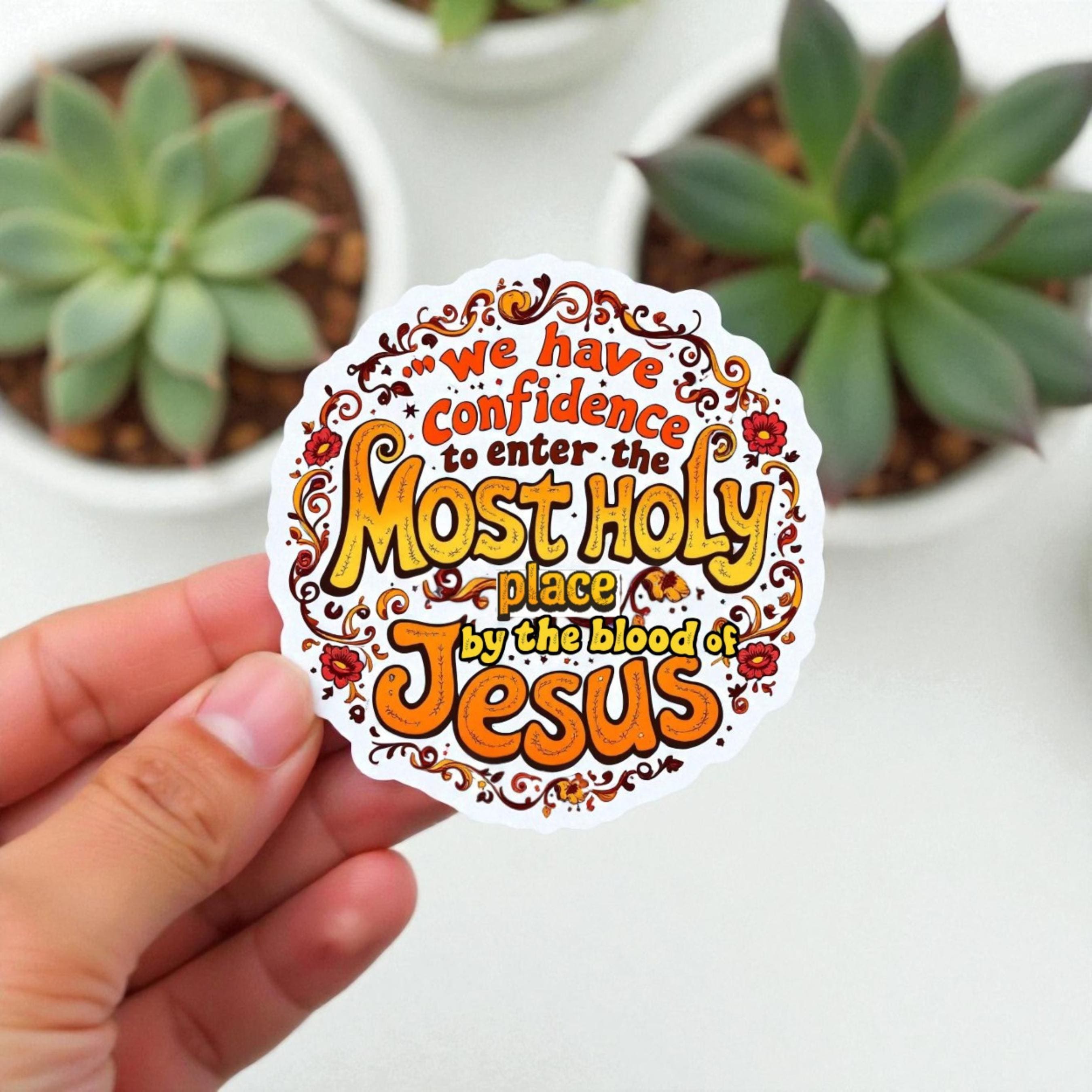 Most Holy Place Vinyl Sticker | Boho Christian Decal