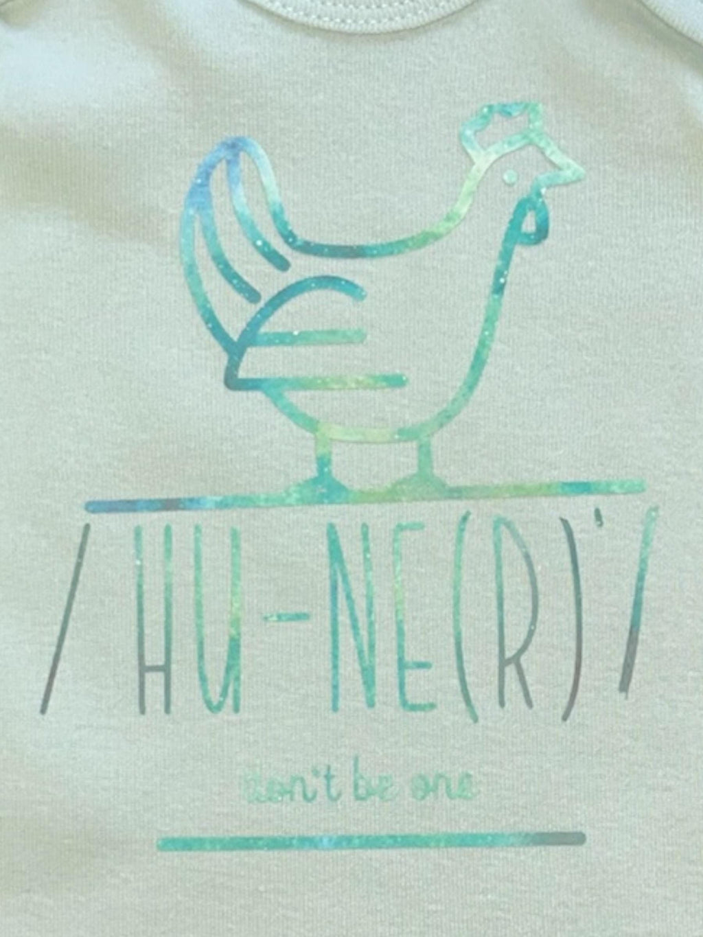 Chicken 'Hu-ner(R)' Baby Onesie: Afrikaans Humor Gift
