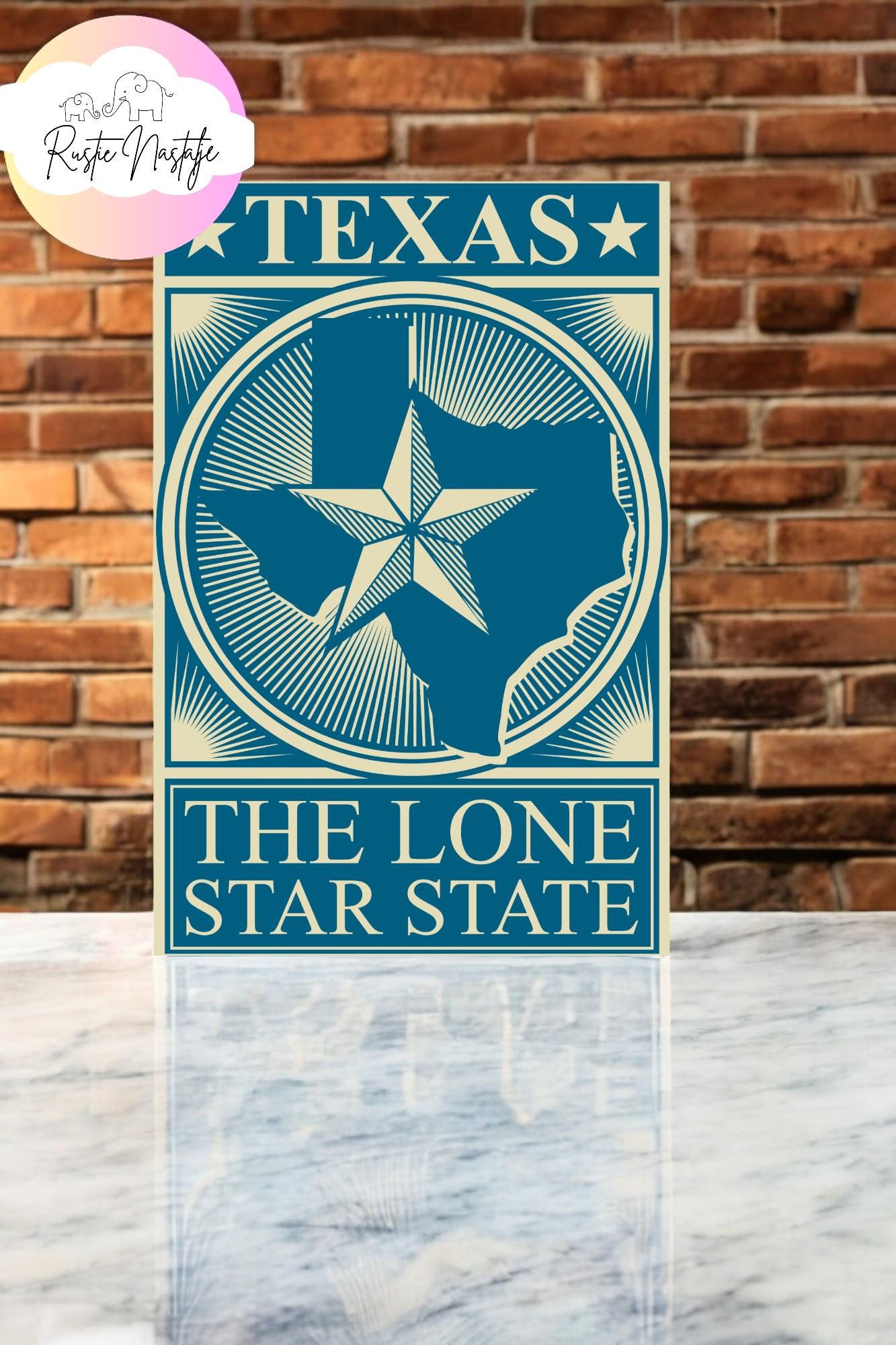 Custom Texas Metal Sign: Vintage Garage Decor, Man Cave Art (10x8)