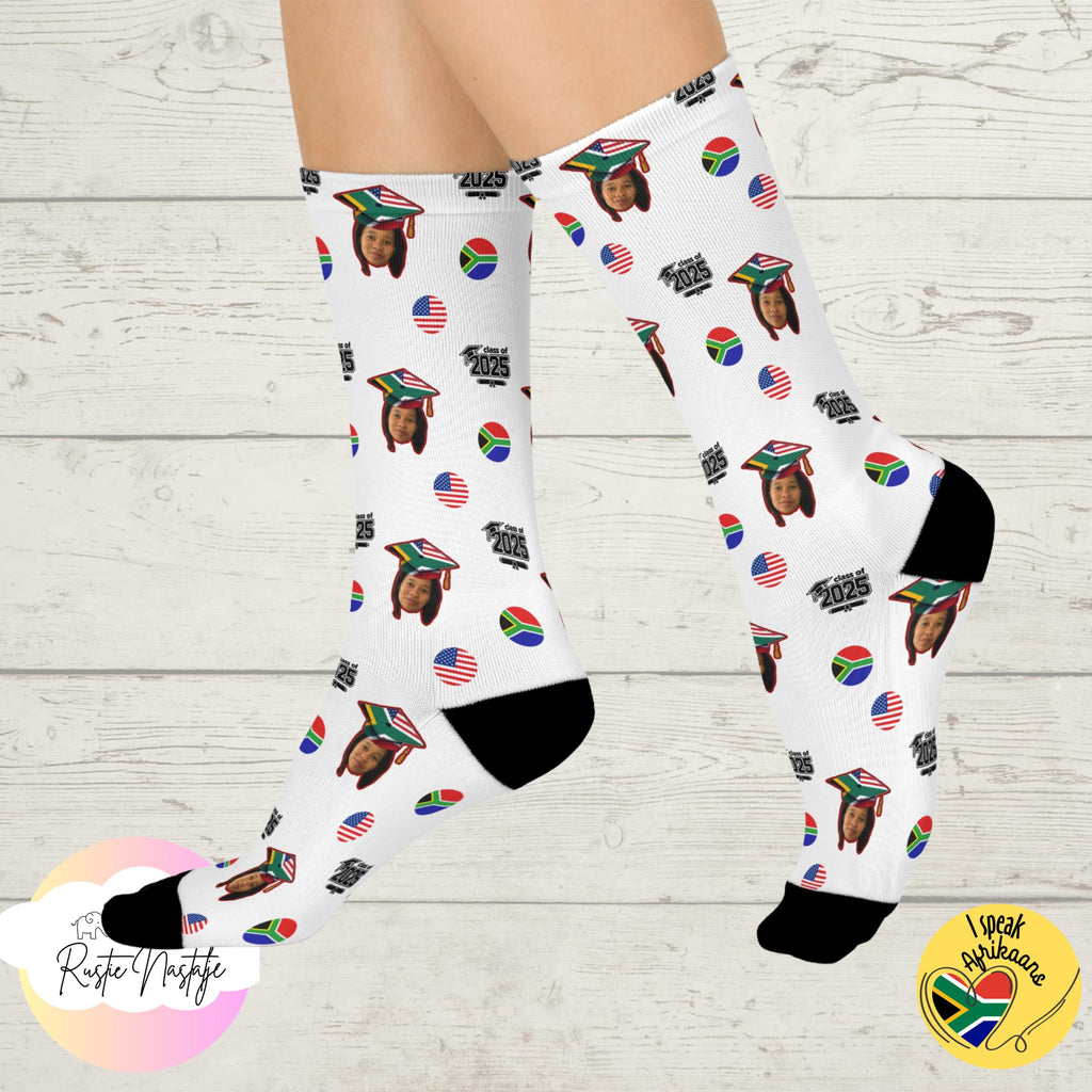 Personalized Graduation Socks: Custom Face Photo Gift