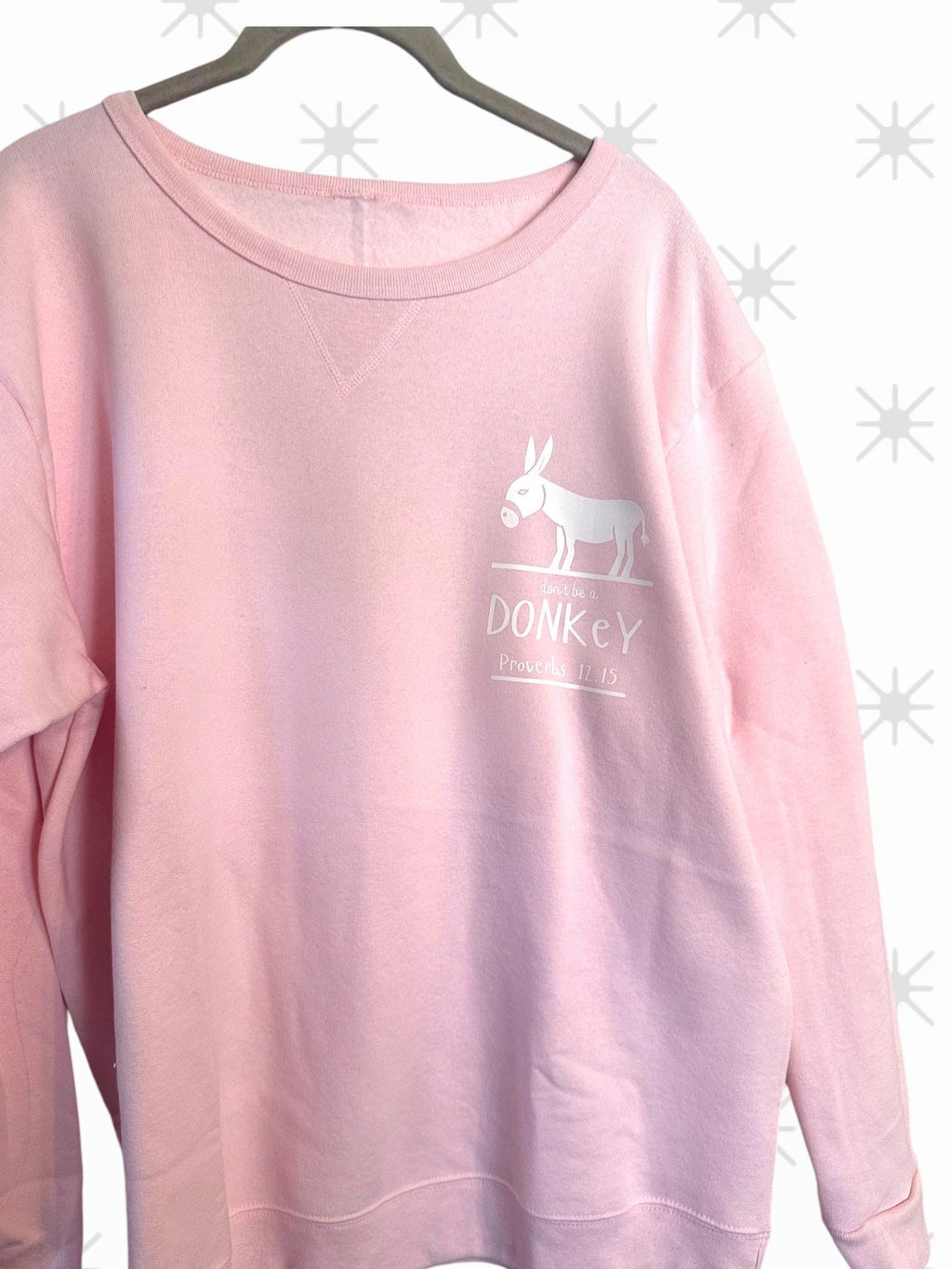 Donkey Christian Sweatshirt: Retro Jesus Faith Gift
