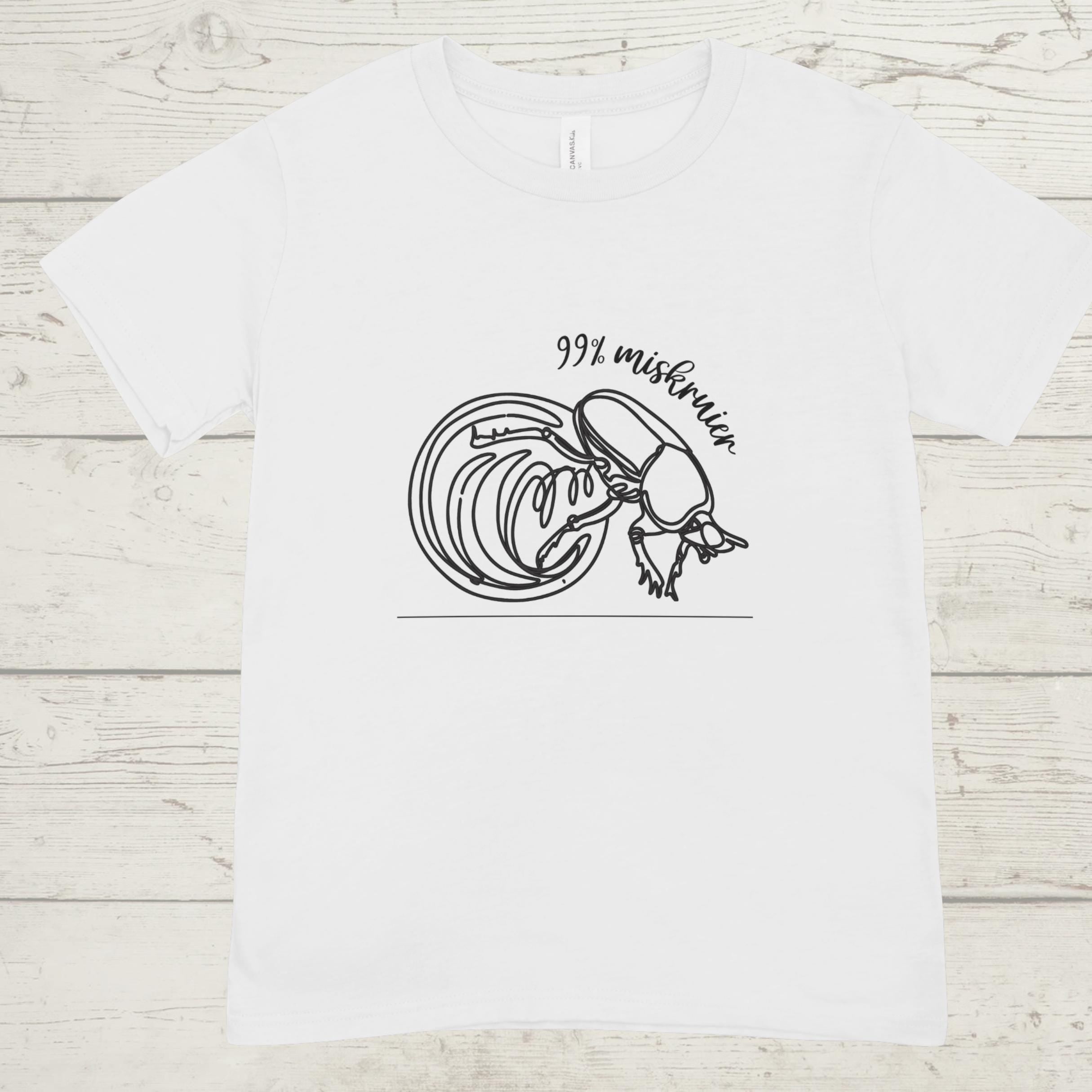 99% Miskruier T-Shirt: South African Humor, Dung Beetle Graphic
