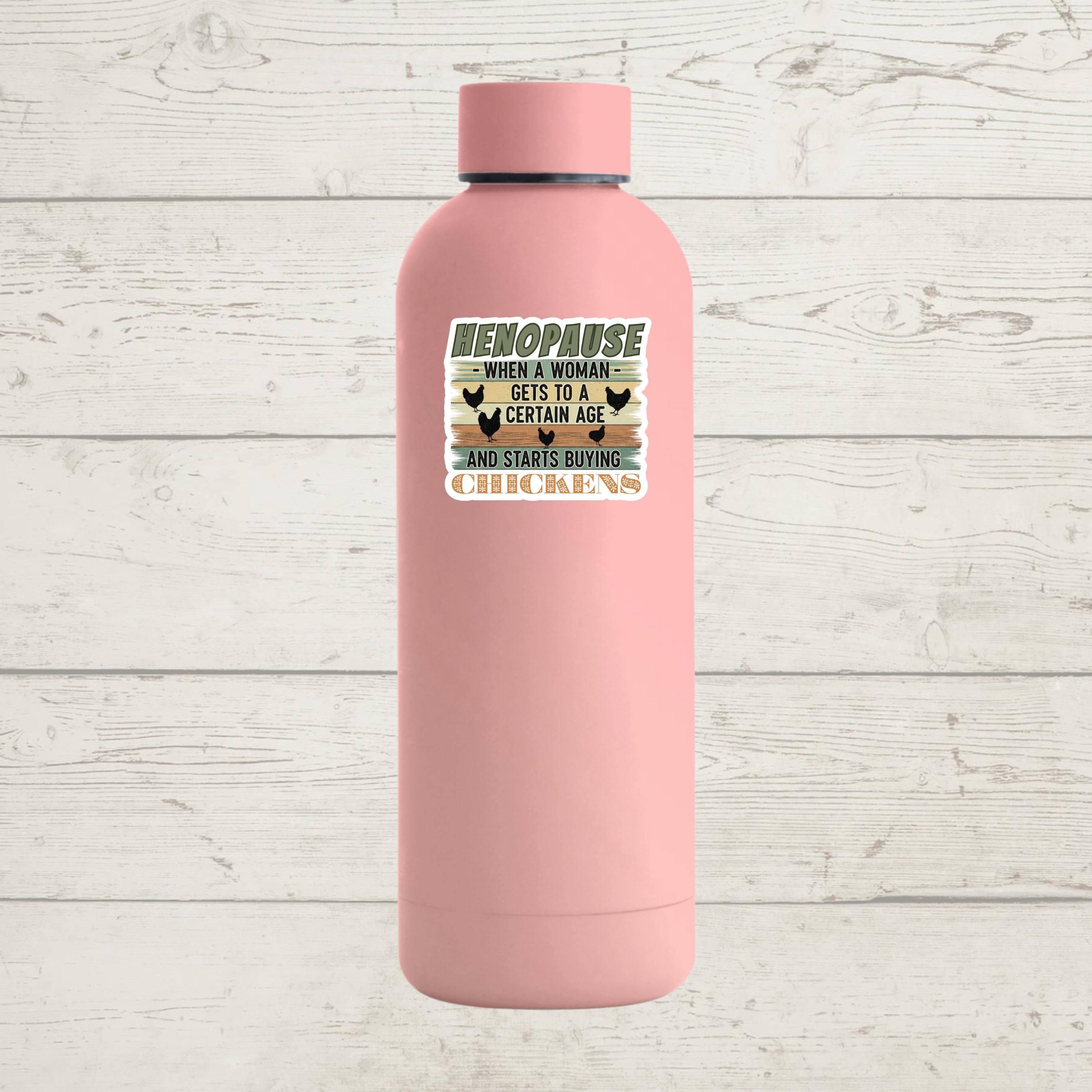 Henopaus Chicken Sticker: Waterproof Vinyl Decal for Laptop, Water Bottle