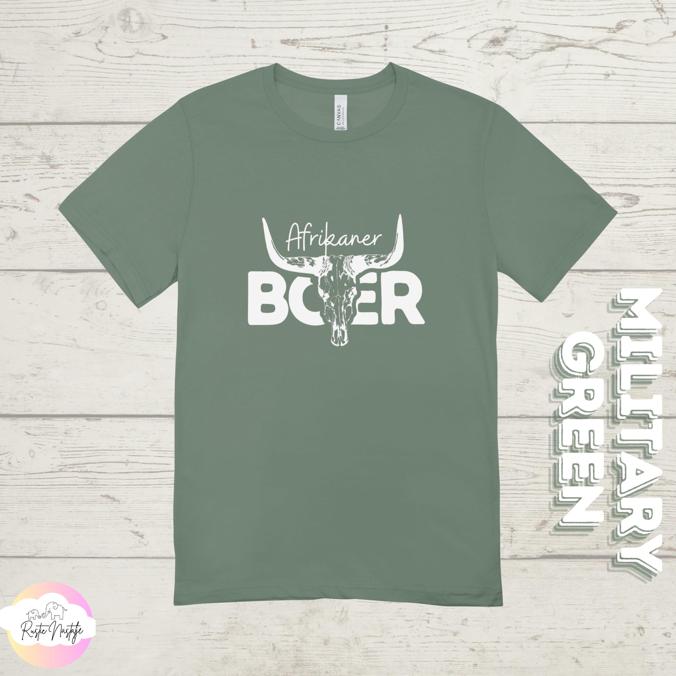 Afrikaner Boer T-Shirt: South African Heritage Bull Skull Graphic