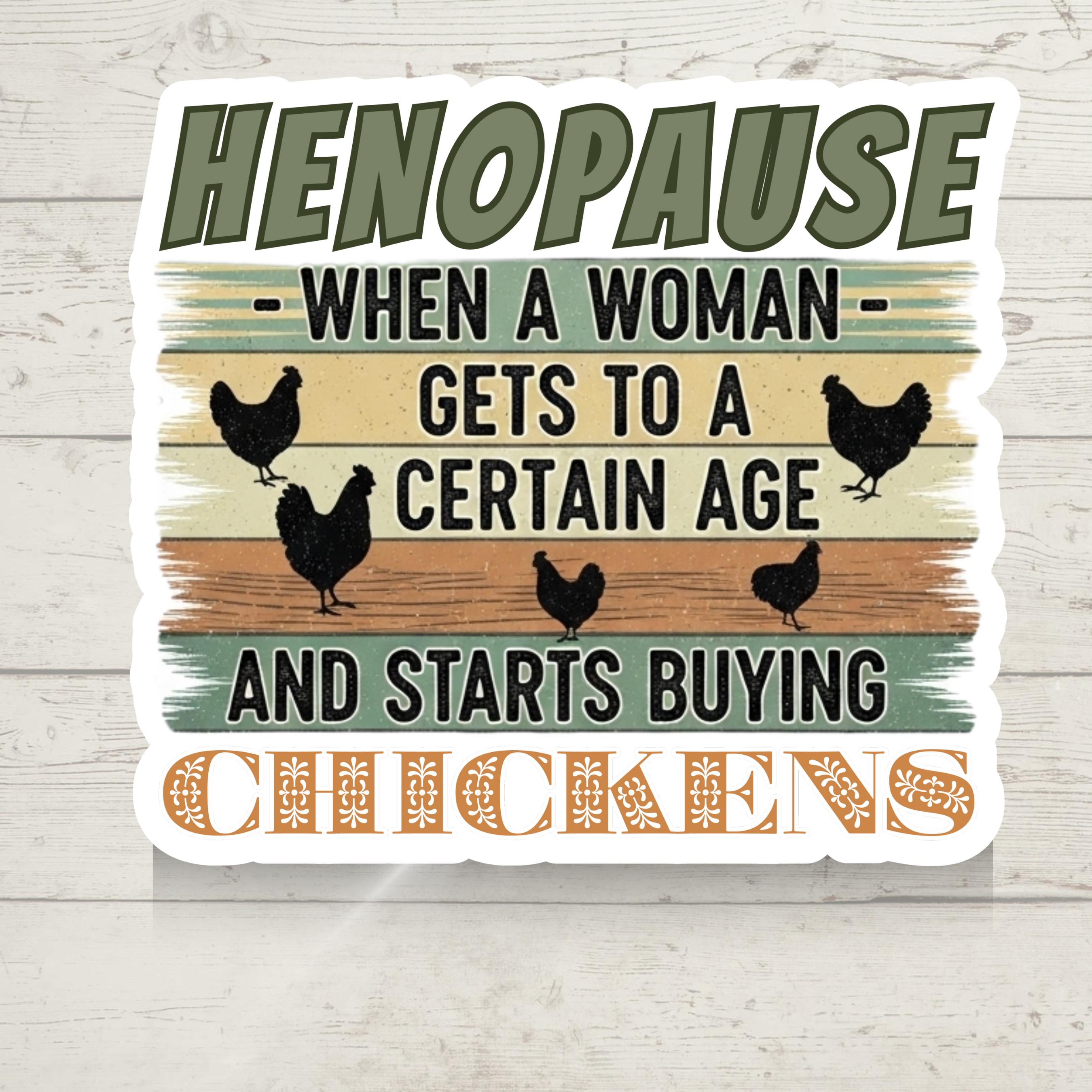 Henopaus Chicken Sticker: Waterproof Vinyl Decal for Laptop, Water Bottle