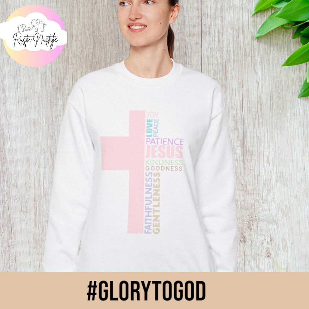 Fruits of the Spirit Cross Sweatshirt: Christian Apparel