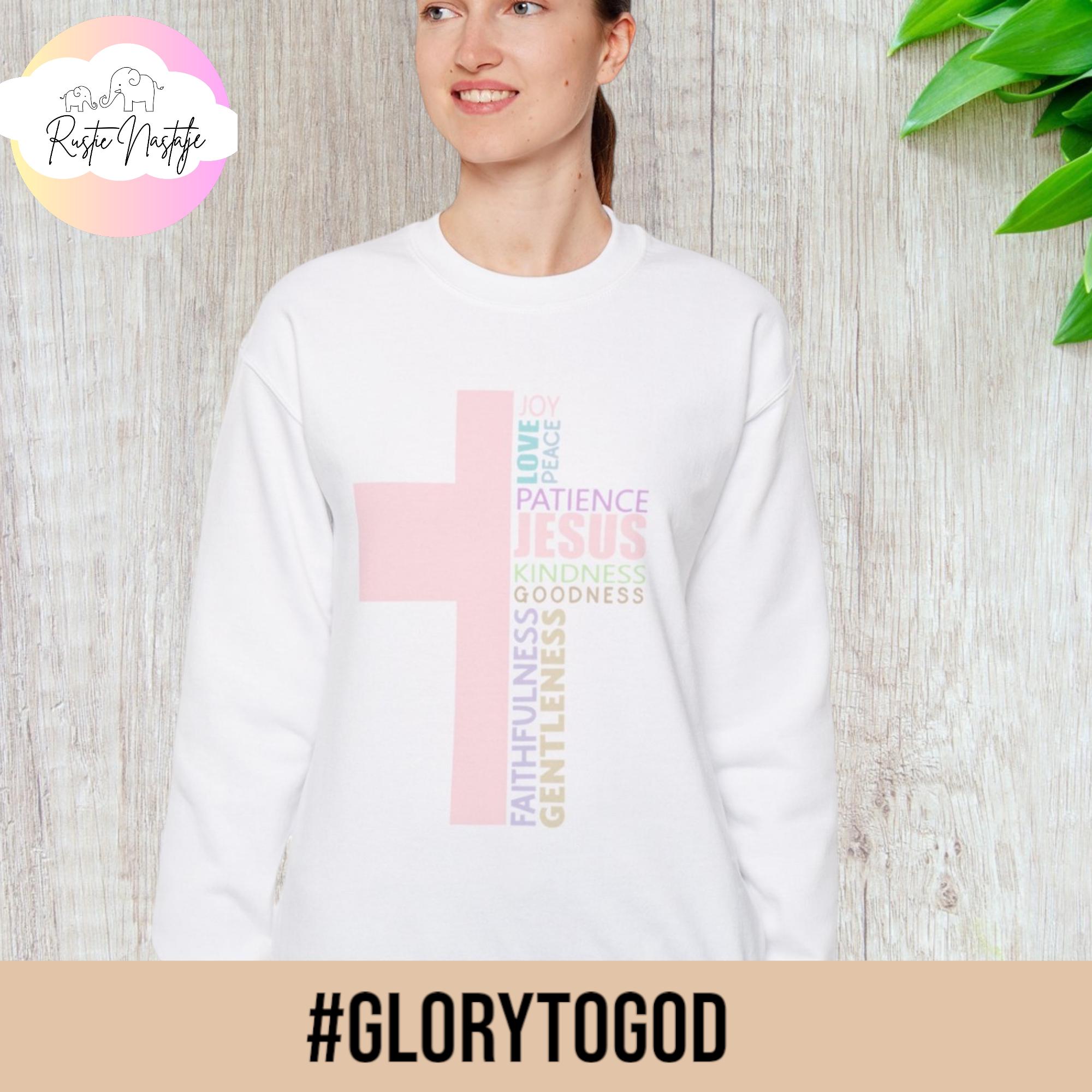 Fruits of the Spirit Cross Sweatshirt: Christian Apparel