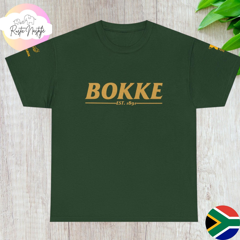 Springbok supporter Shirt, 2026 Rugby Tee, Bokke Game Day Apparel, South African Expat Gift, SA Fan T-Shirt, Green and Gold