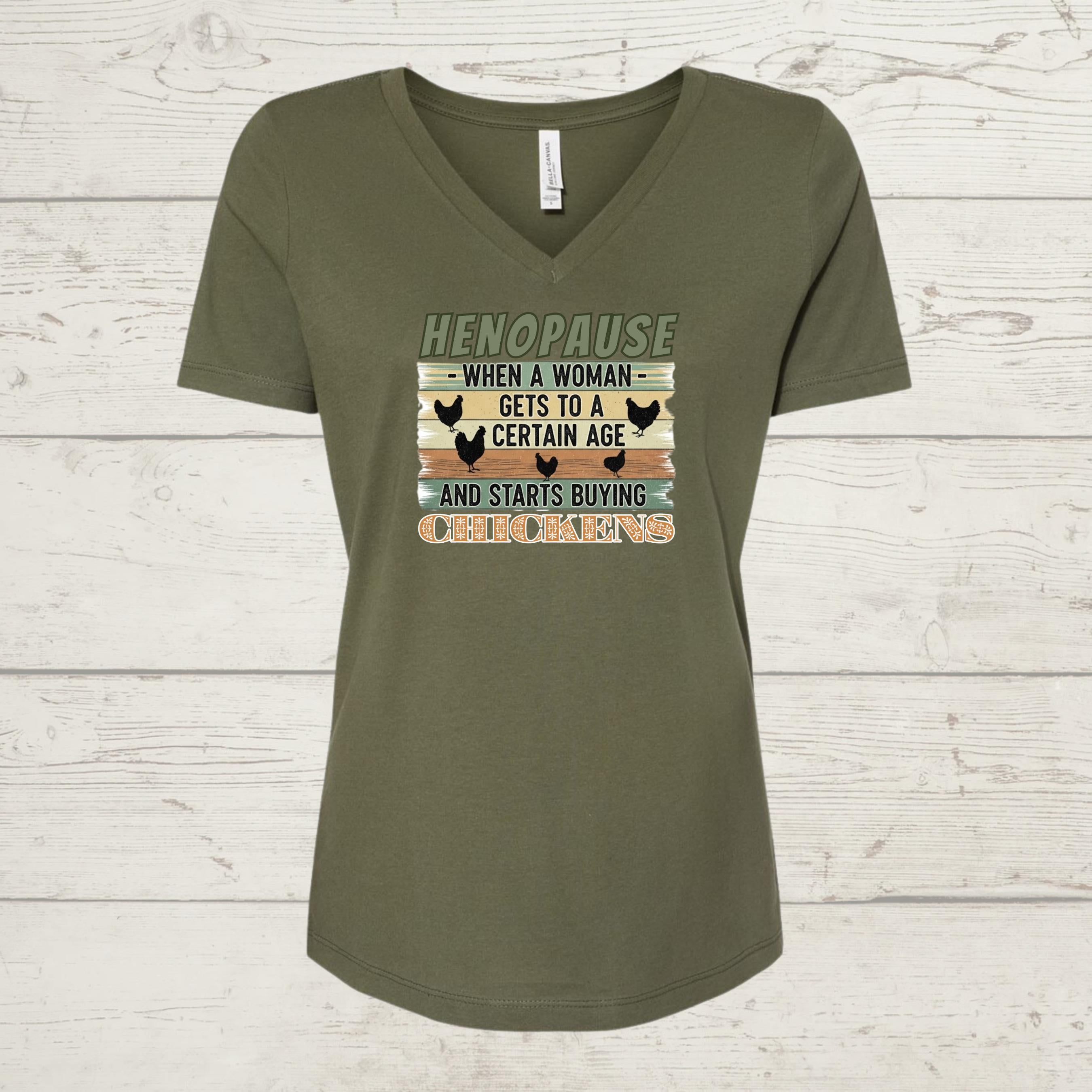 Henopause Chicken Lady T-Shirt: Funny Farmhouse Gift