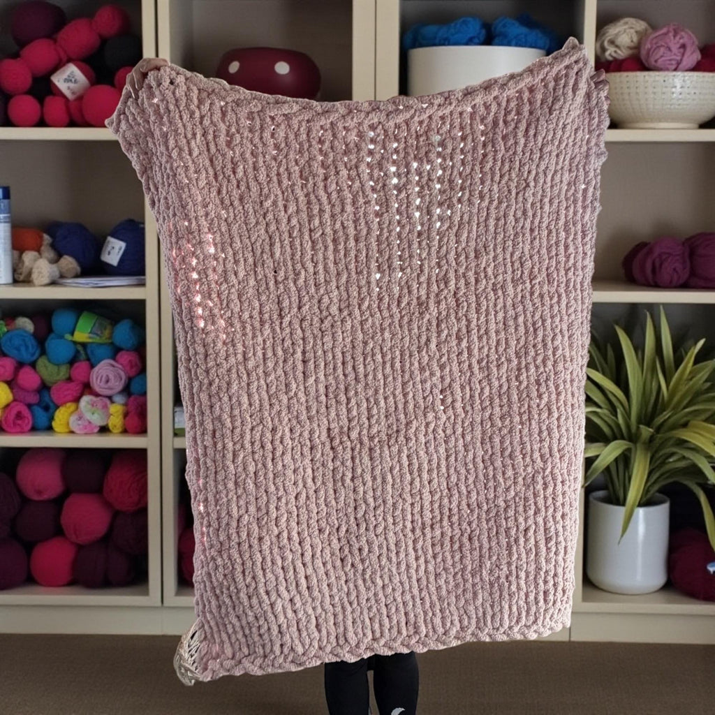 Personalized Monogram Chunky Knit Chenille Blanket Christmas gift