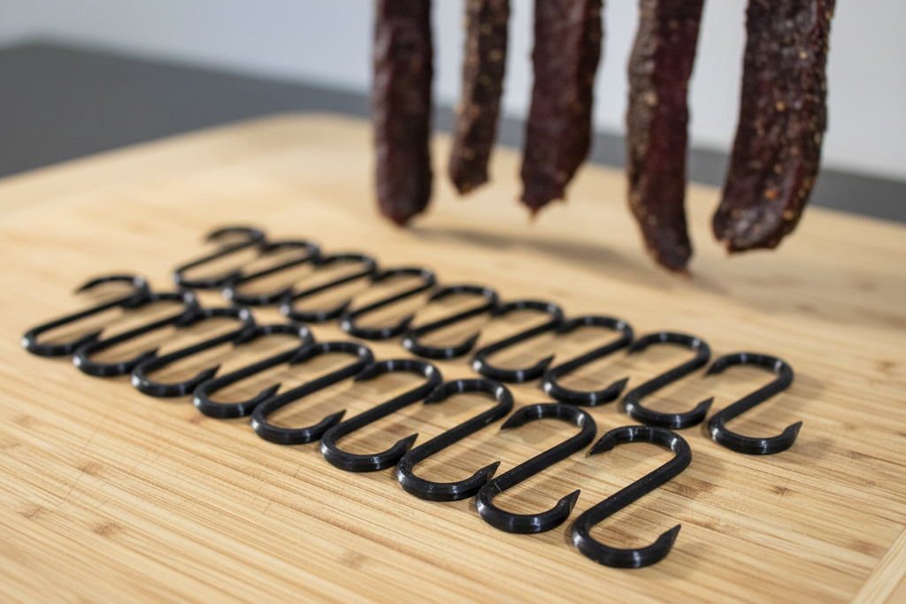 Black PETG Biltong Hooks
