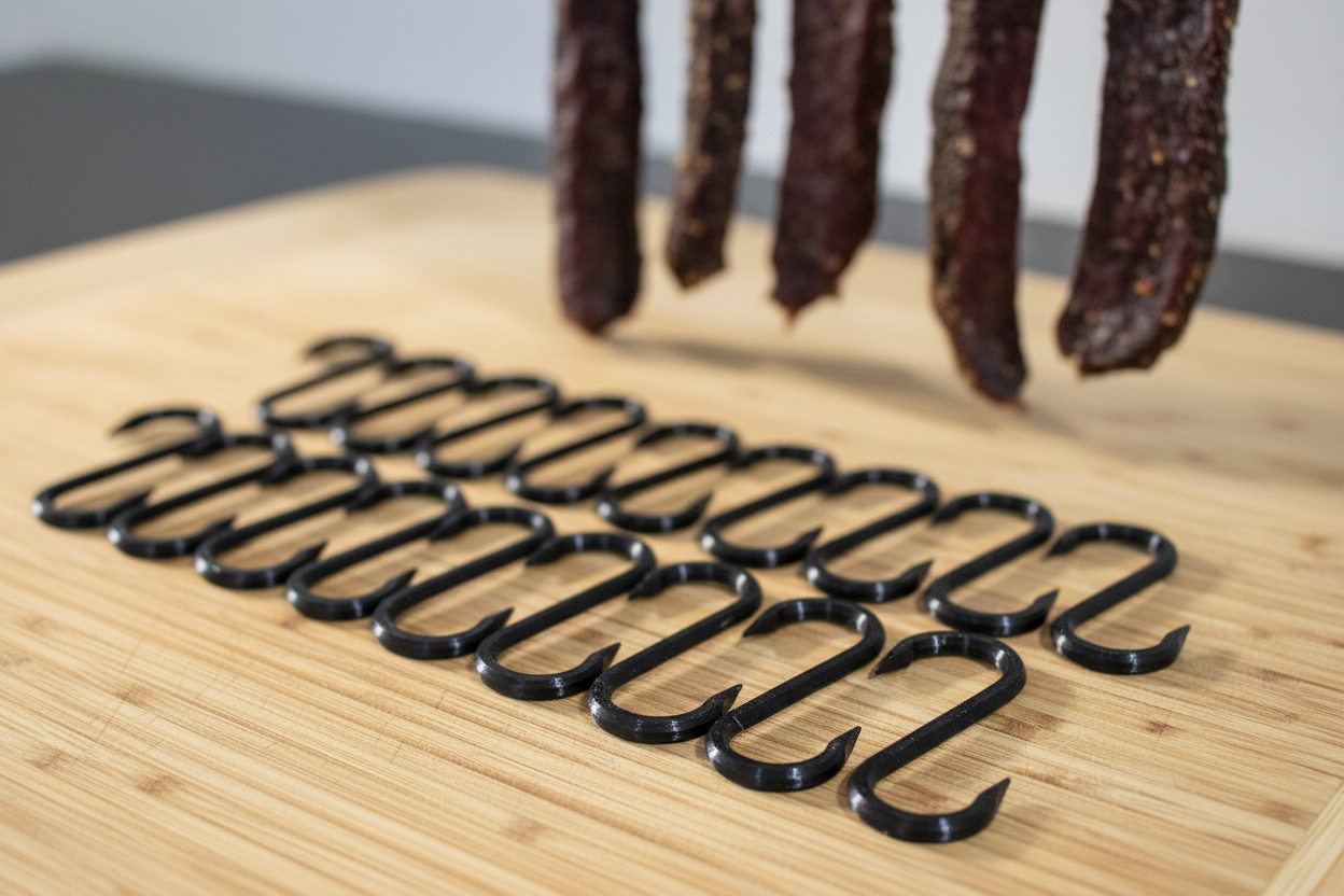 Black PETG Biltong Hooks