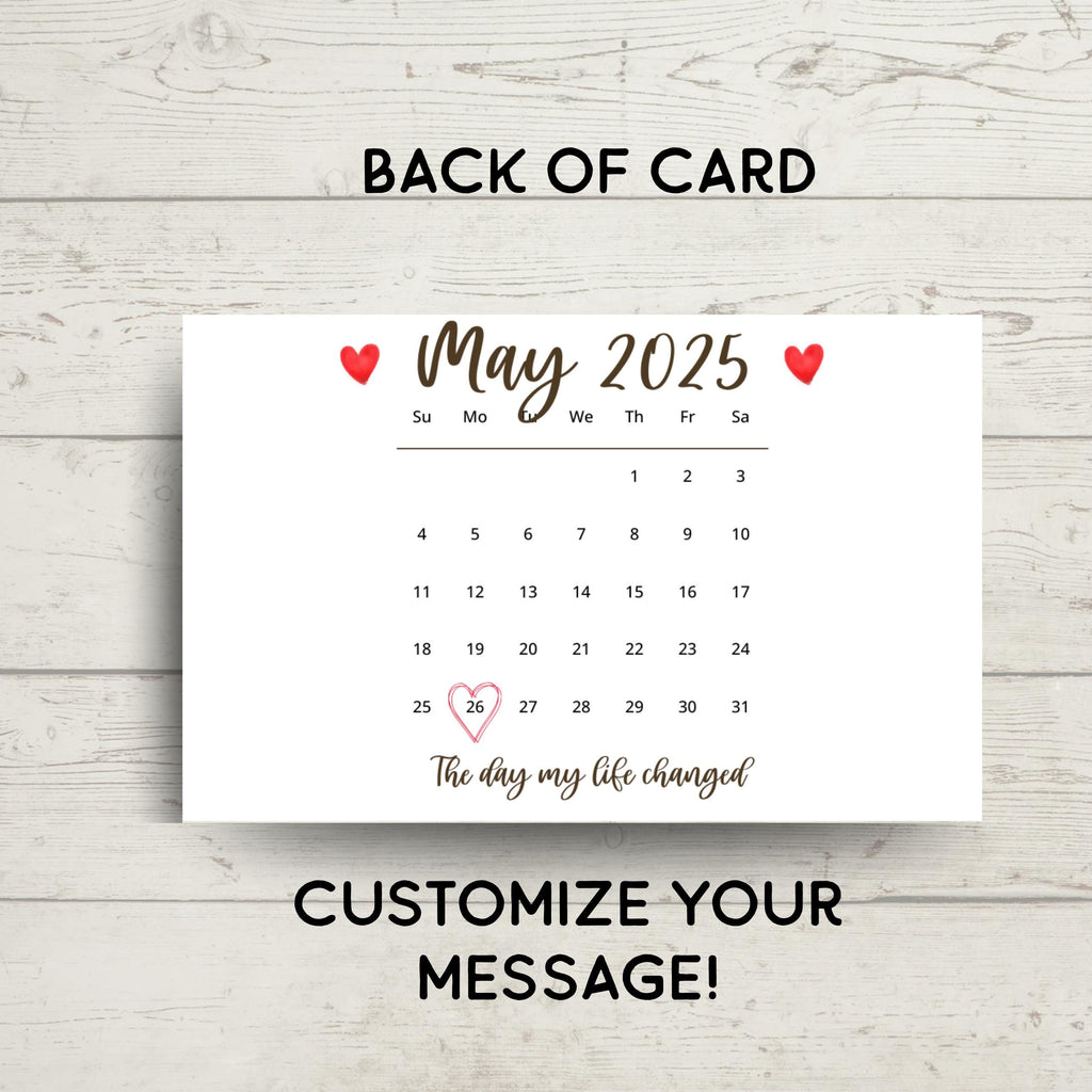 Personalized Metal Wallet Card Insert •Custom Map & Calendar Date Keepsake • Boyfriend Husband Gift