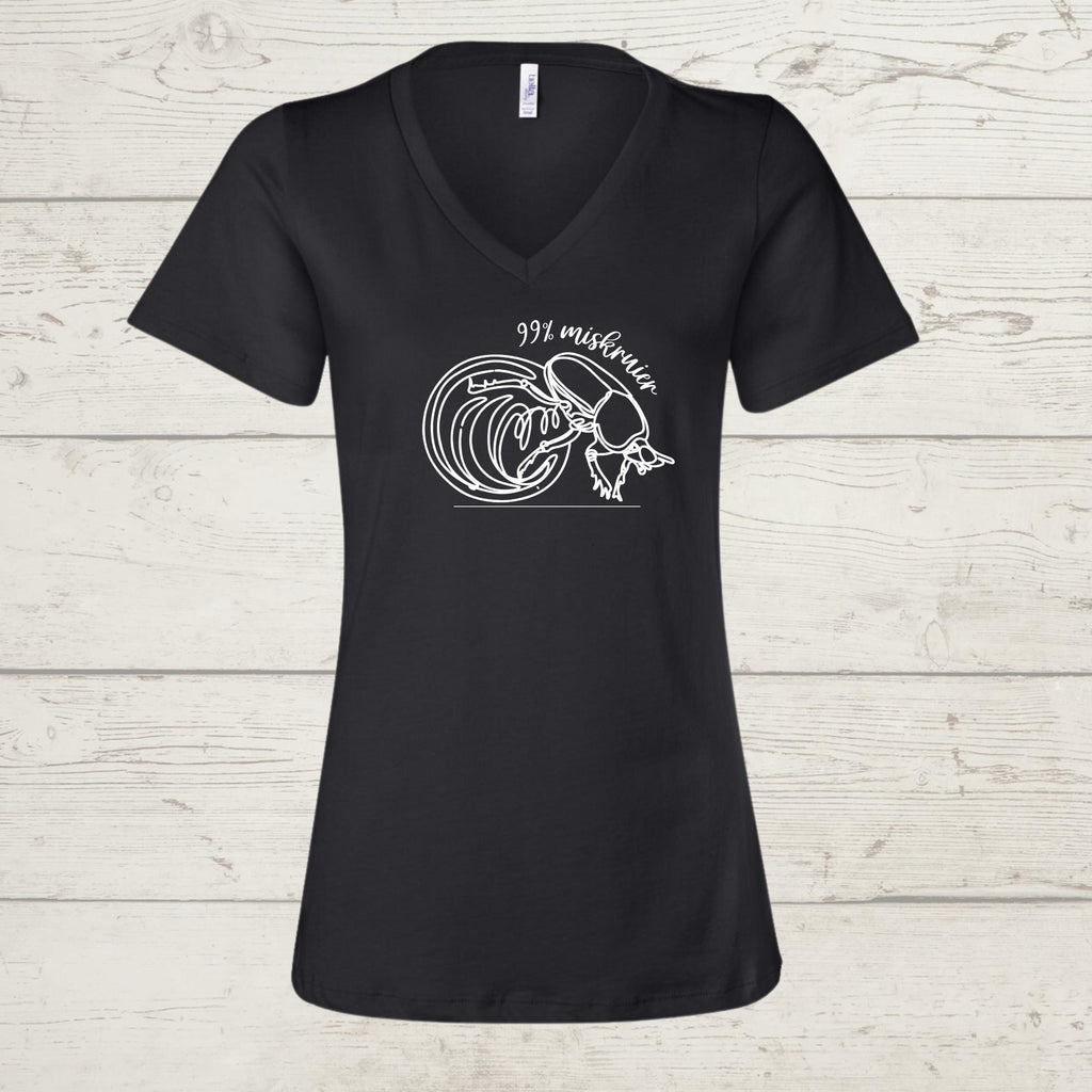 99% Miskruier V-Neck Tee: Funny South African Humor Shirt
