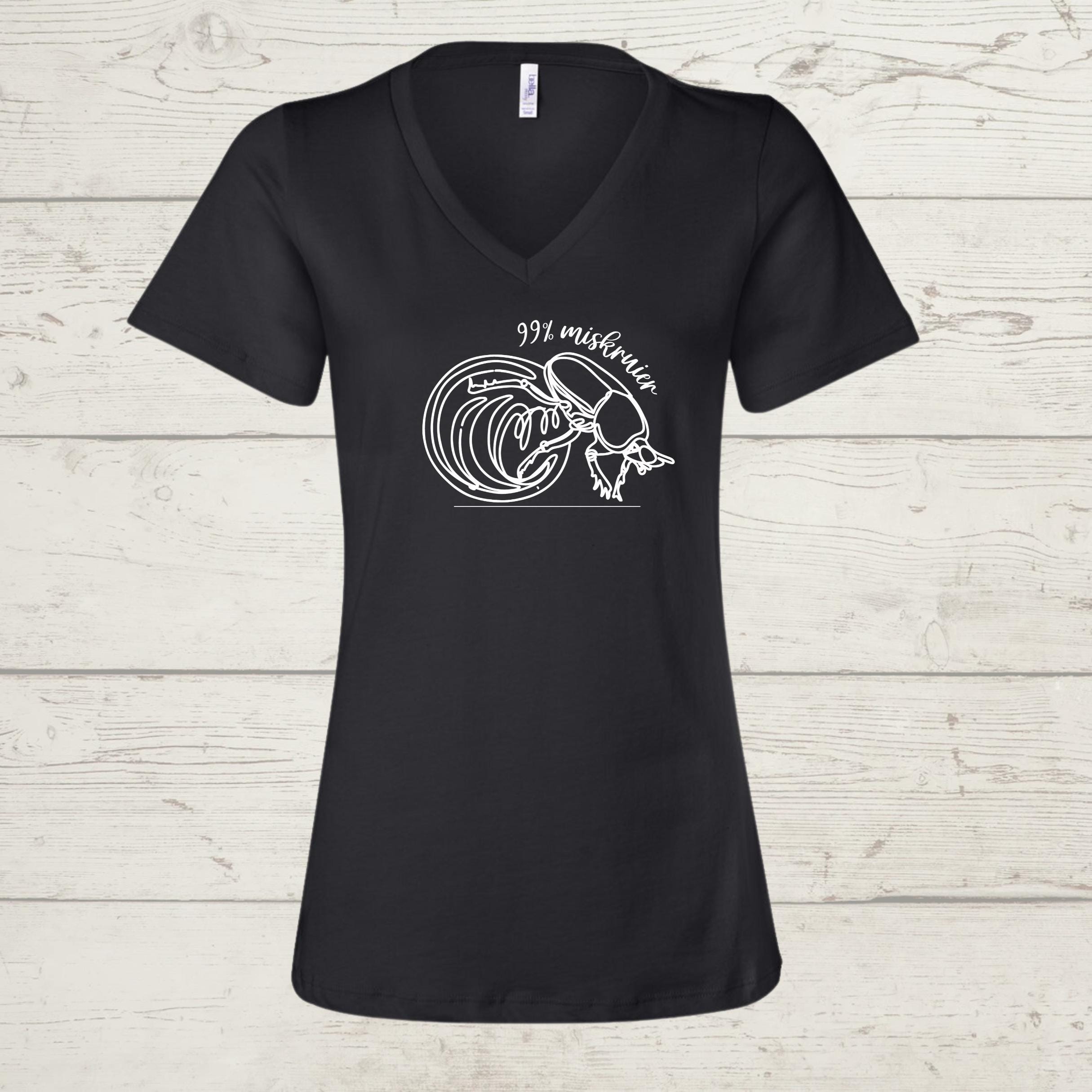 99% Miskruier V-Neck Tee: Funny South African Humor Shirt