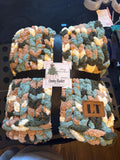 Personalized Monogram Chunky Knit Chenille Blanket gift