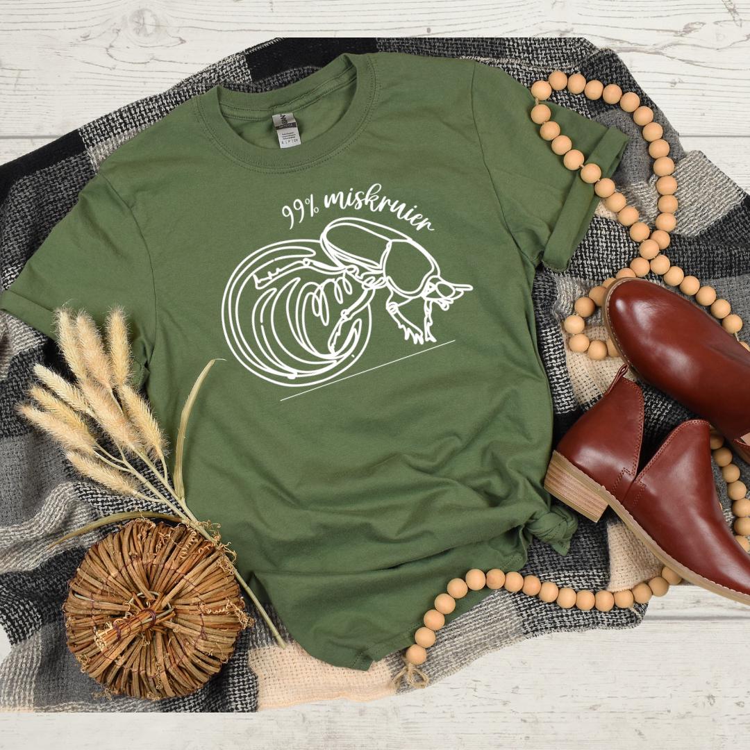 99% Miskruier T-Shirt: South African Humor, Dung Beetle Graphic