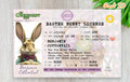Easter Bunny License Metal Card: Collectible Easter Gift