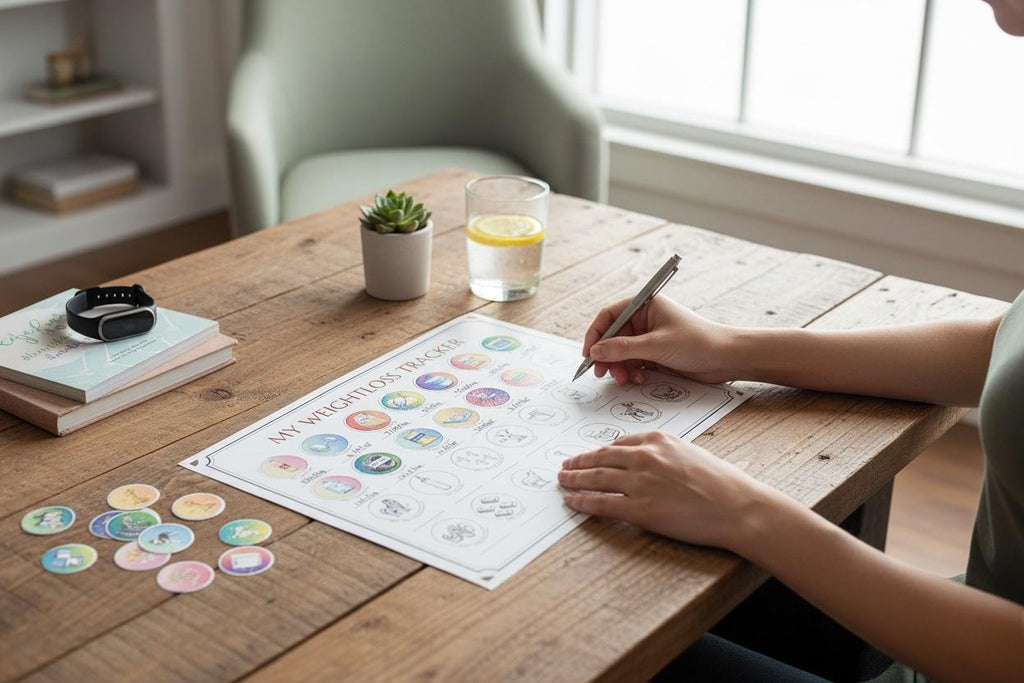 2026 Weight Loss Tracker with Stickers, Visual Pounds Lost Goal Chart, New Year Resolution Progress Map, Weight Loss Motivation Gift, 150lb