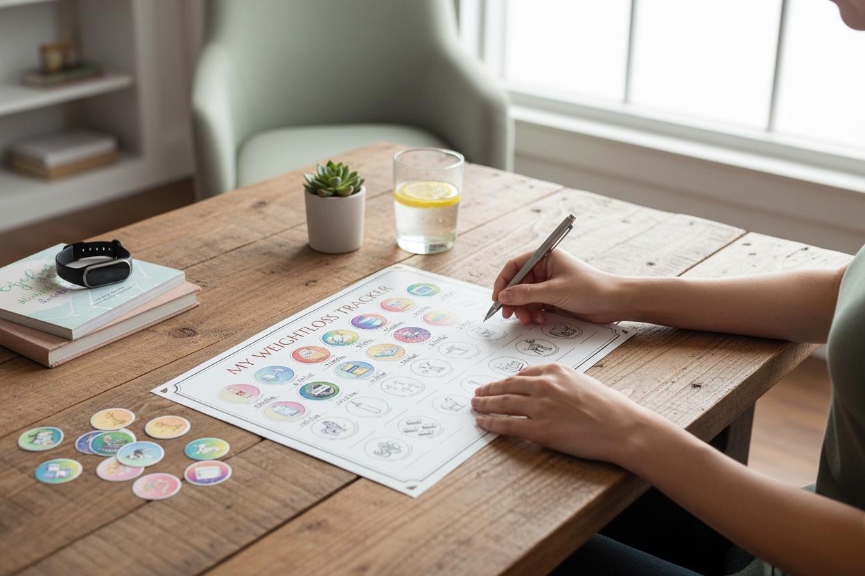 2026 Weight Loss Tracker with Stickers, Visual Pounds Lost Goal Chart, New Year Resolution Progress Map, Weight Loss Motivation Gift, 150lb